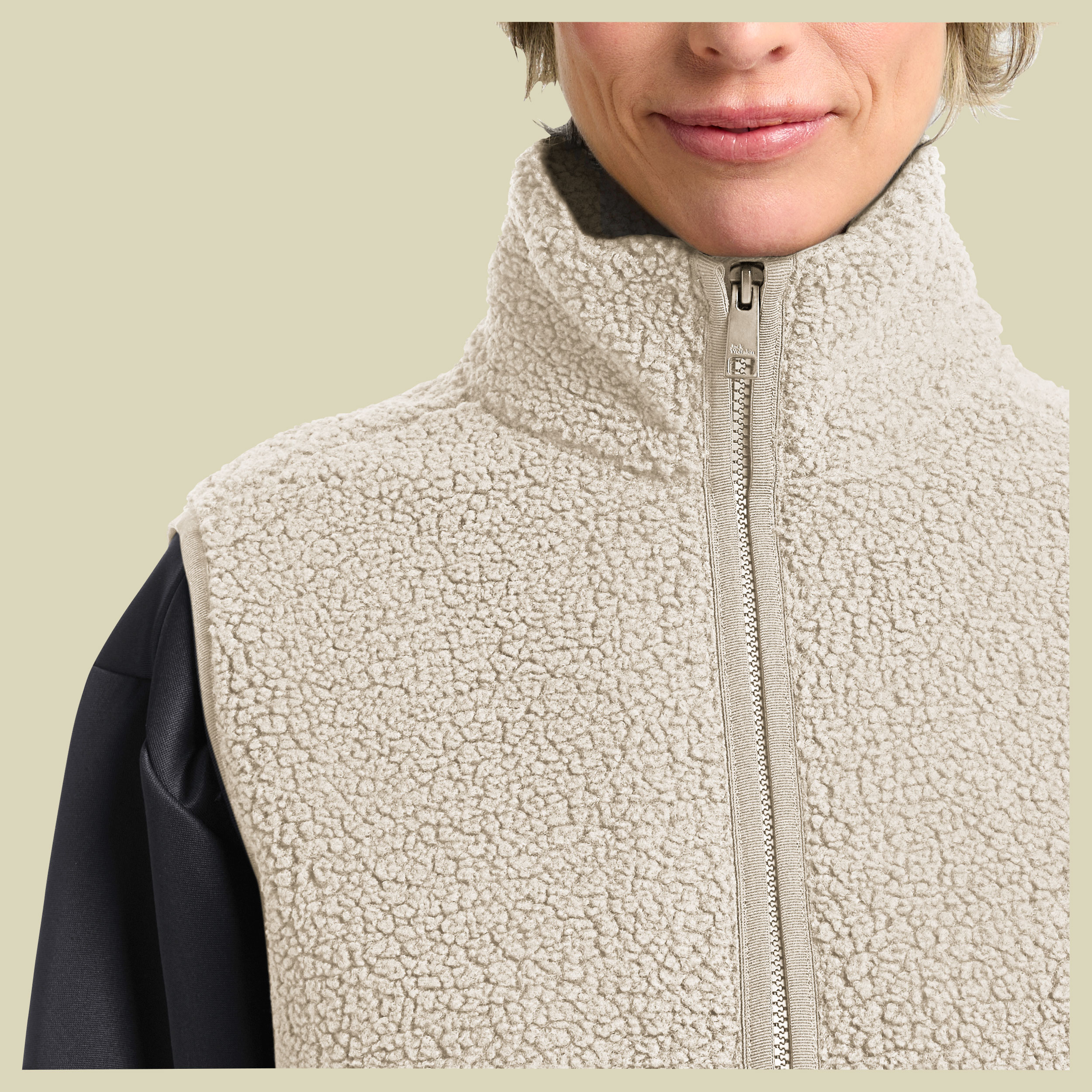High Curl Vest Women grau XXL - oyster