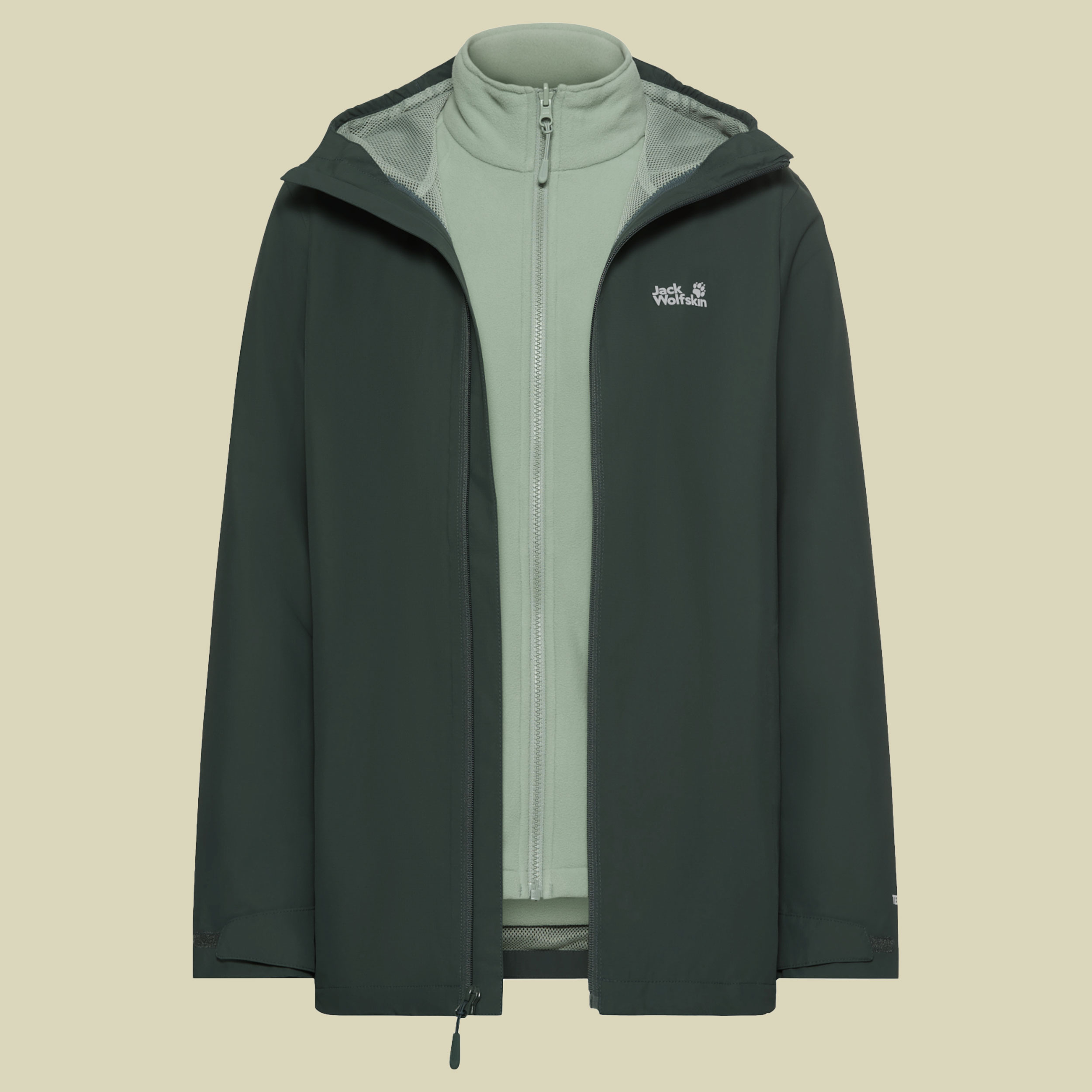Outrovert 3in1 Jacket Women XXL grün - sago palm