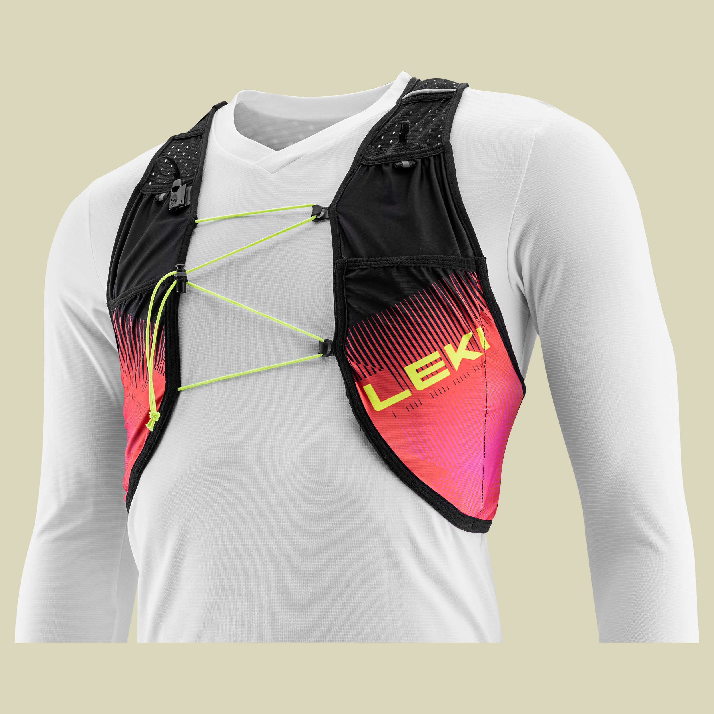 Trail Running Quiver Vest SM pink- black- bright red-neonpink