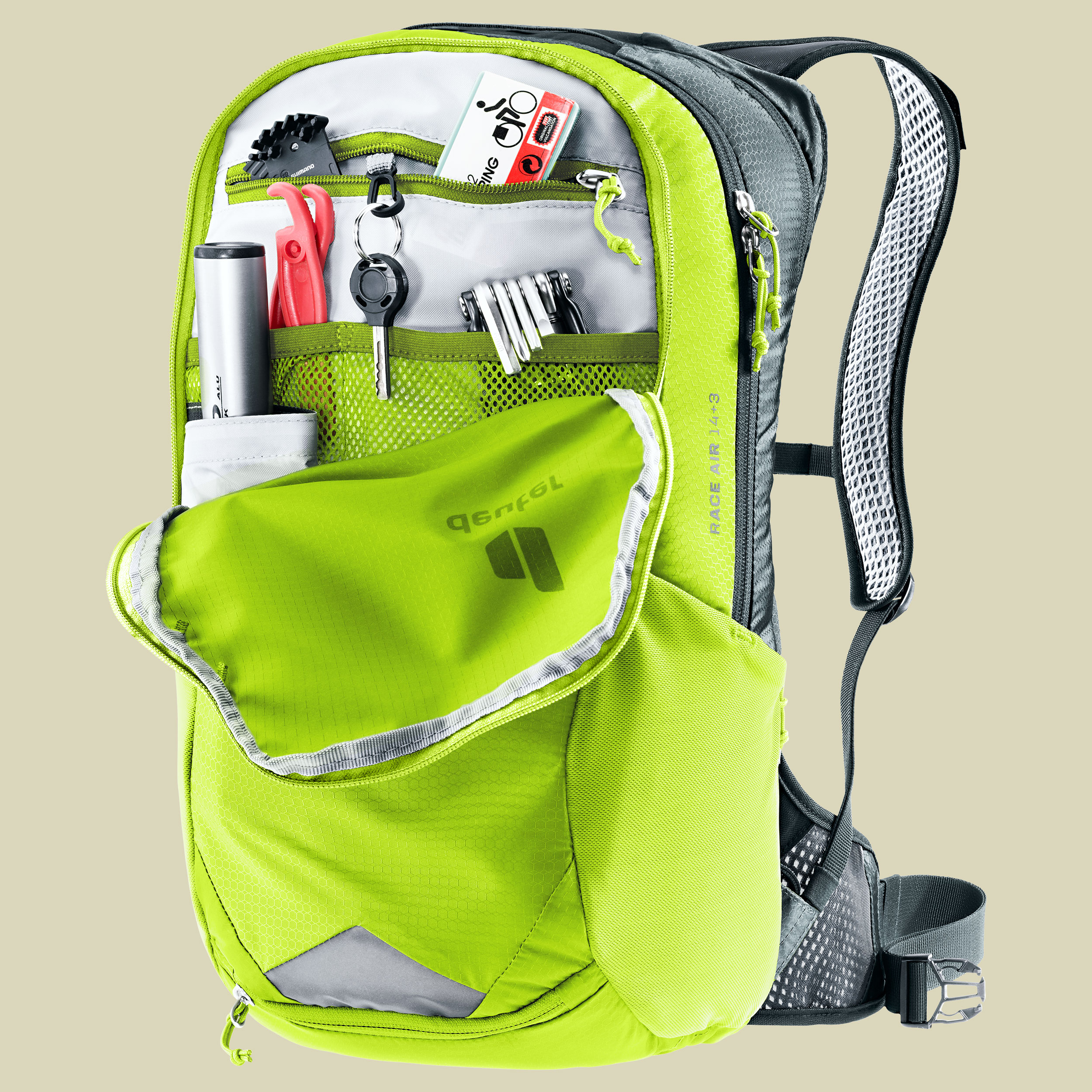 Race Air 14+3 gelb 14 L + 3 L - citrus-graphite