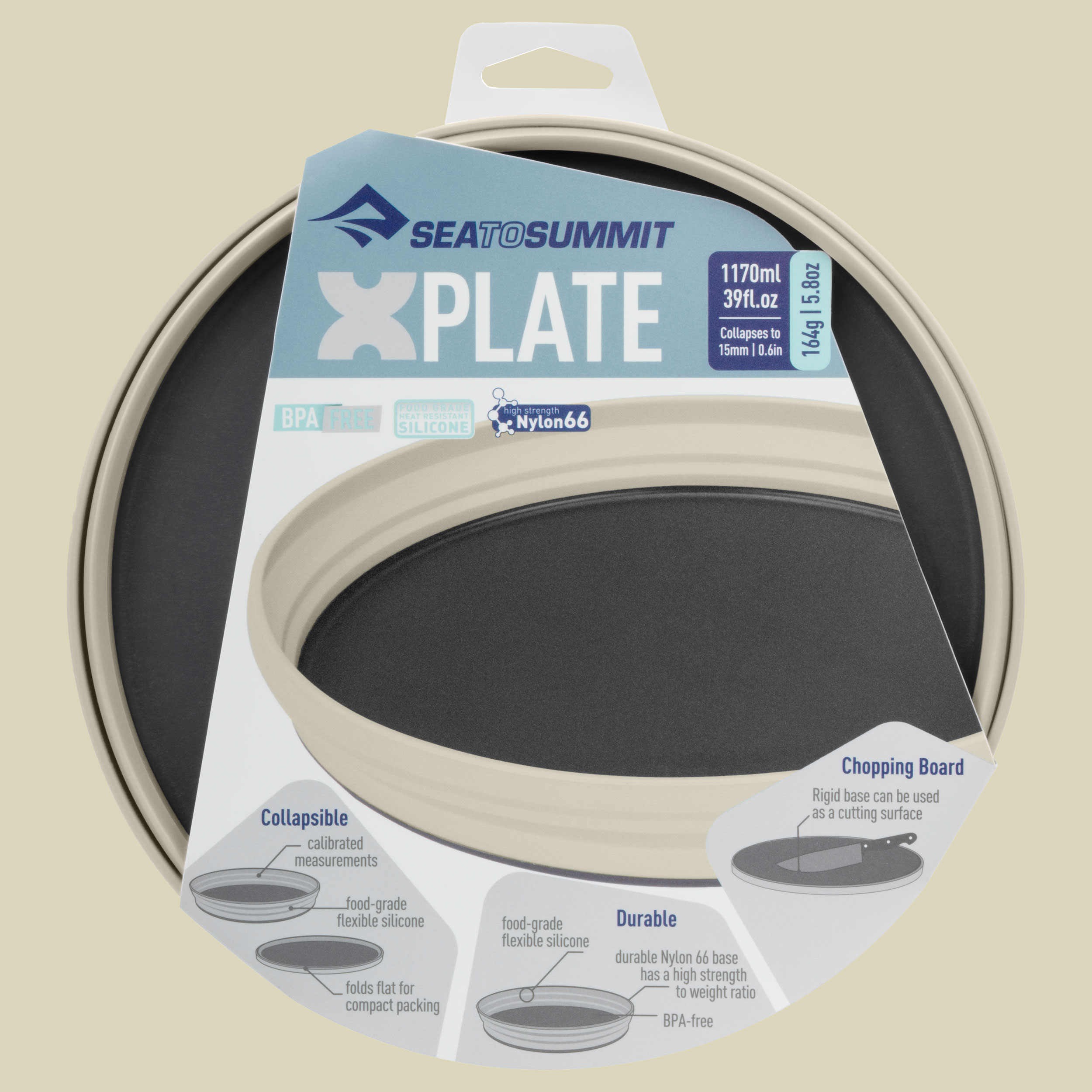 X-Plate Volumen 1170 Farbe sand