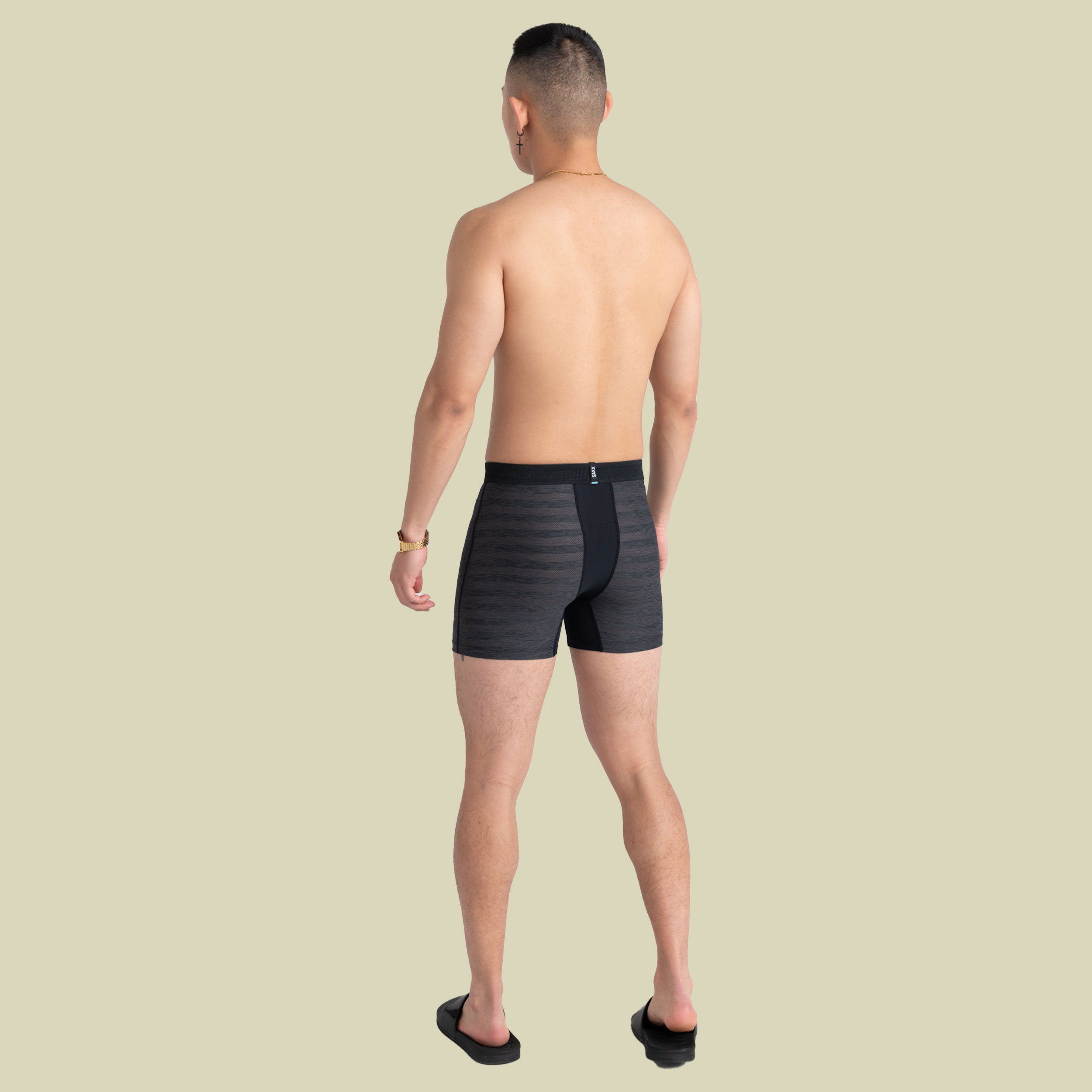 Droptemp Cooling  Mesh Boxer Brief Fly Größe M  Farbe black heather