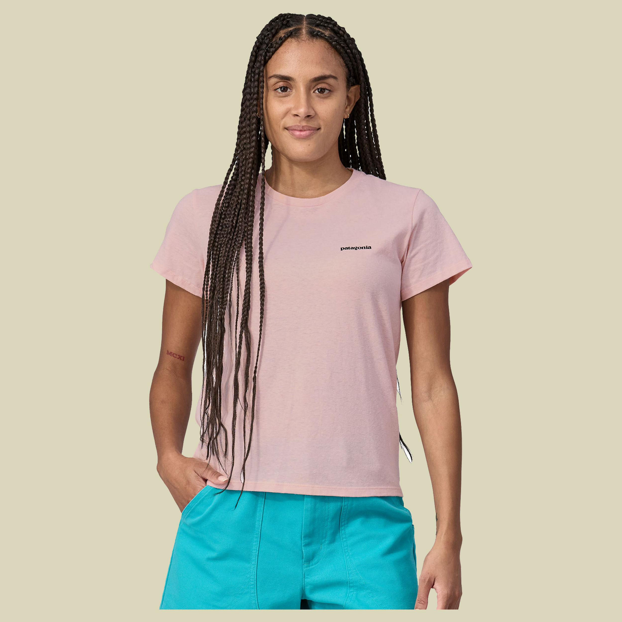 P-6 Logo Responsibili-Tee Women L rosa - P-6 outline:whisker pink