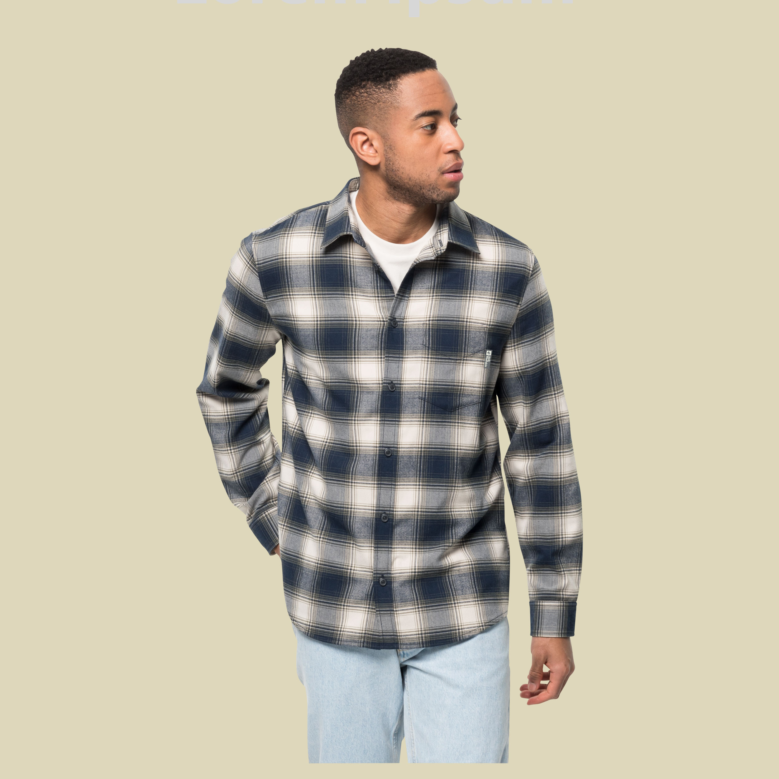 Wanderweg Shirt Men Größe M  Farbe night blue checks