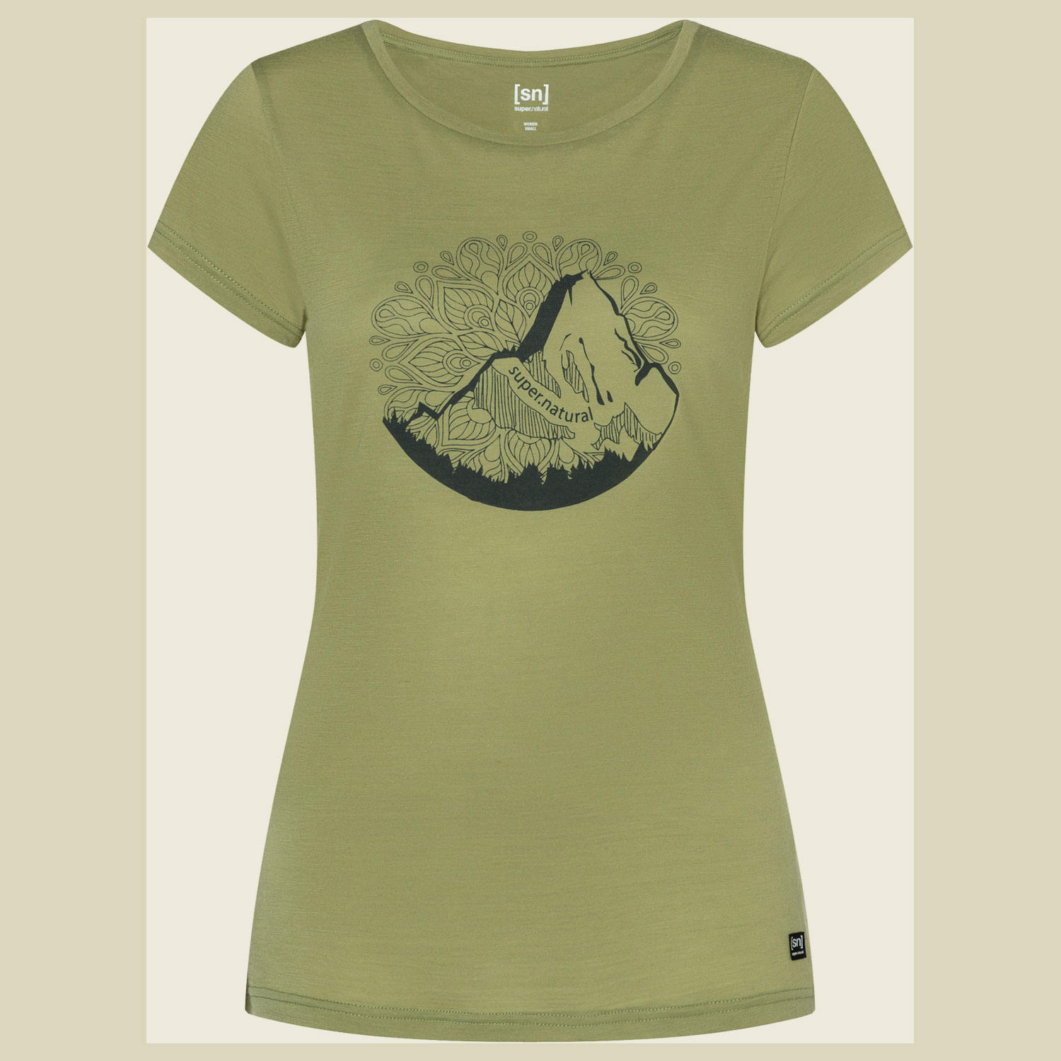 Mandala Mountain Tee Women Größe S Farbe sage/urban chic