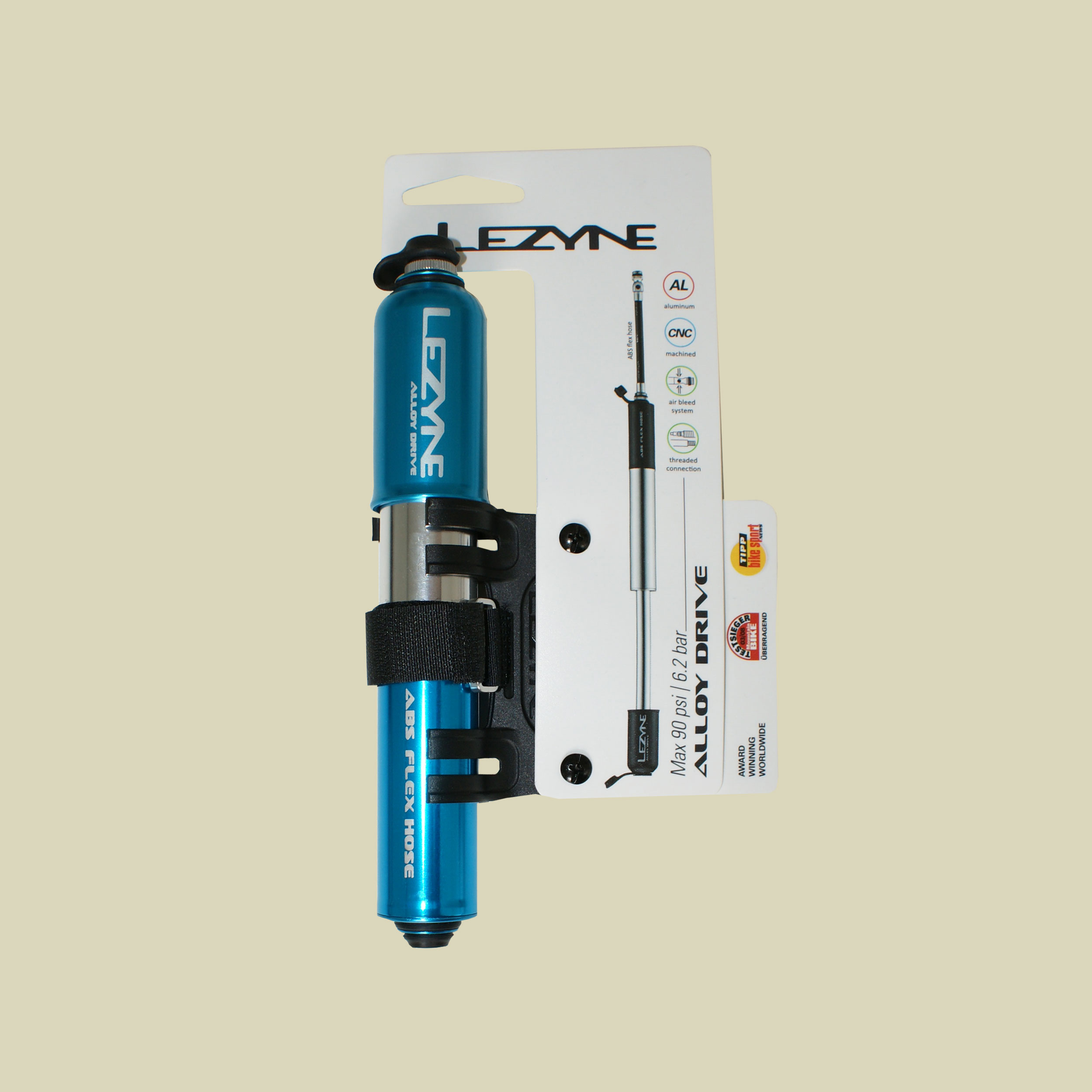 Minipumpe CNC Alloy Drive Länge 16,6 cm Farbe blau-glänzend