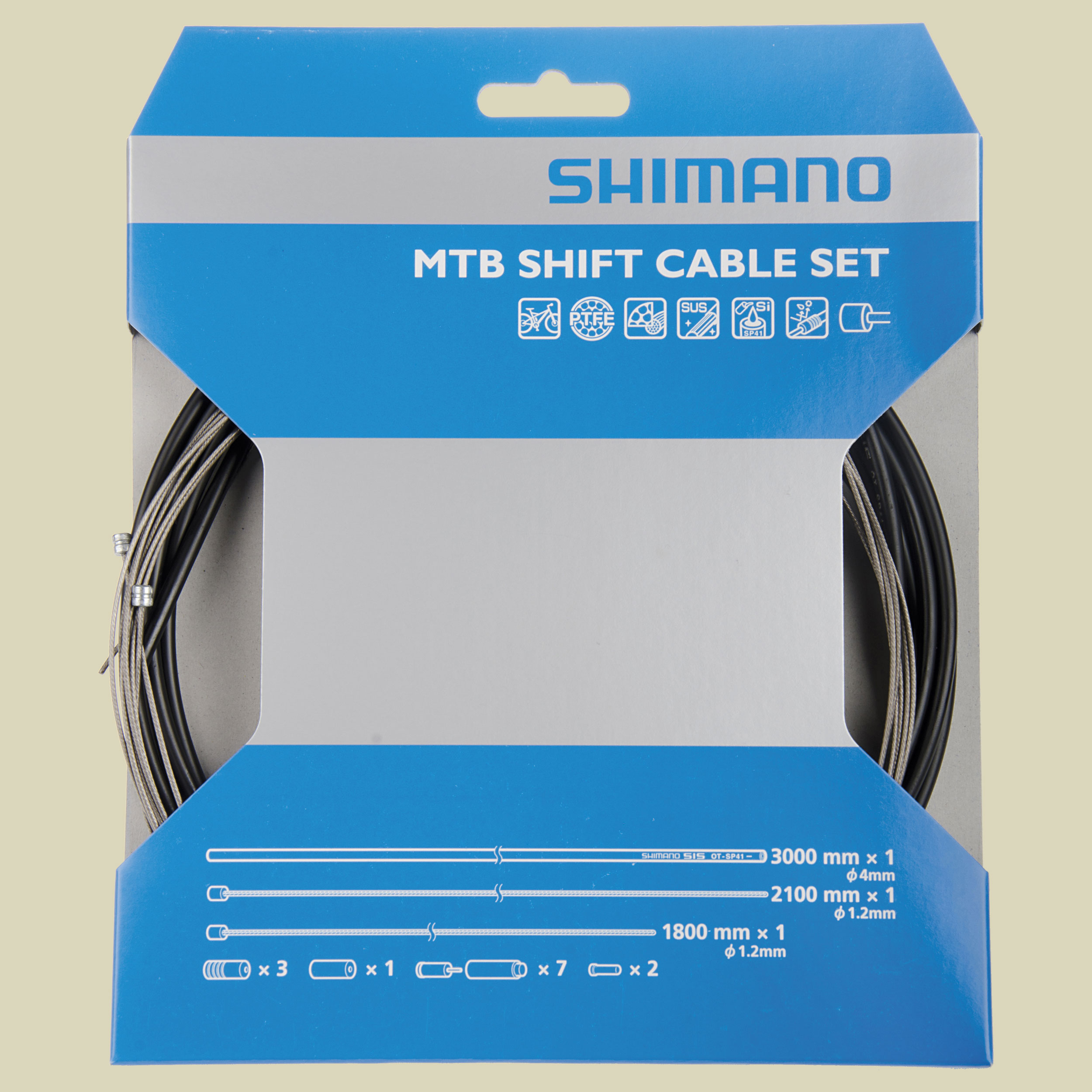 Schaltzug-Set MTB SIL-TEC beschichtet Farbe schwarz