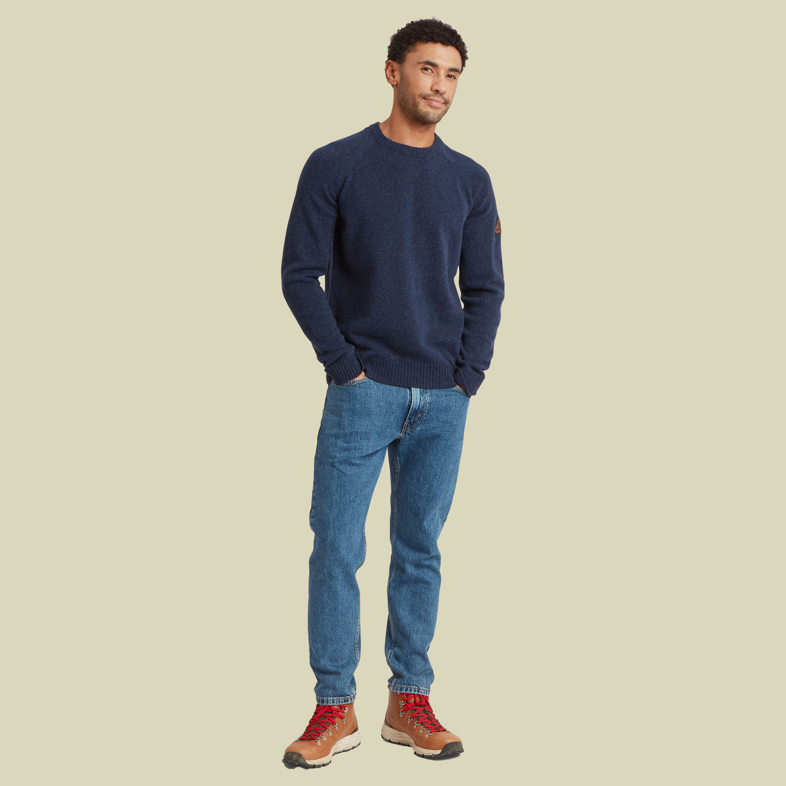 Kangtega Crew Sweater Men blau XXL - umber blue