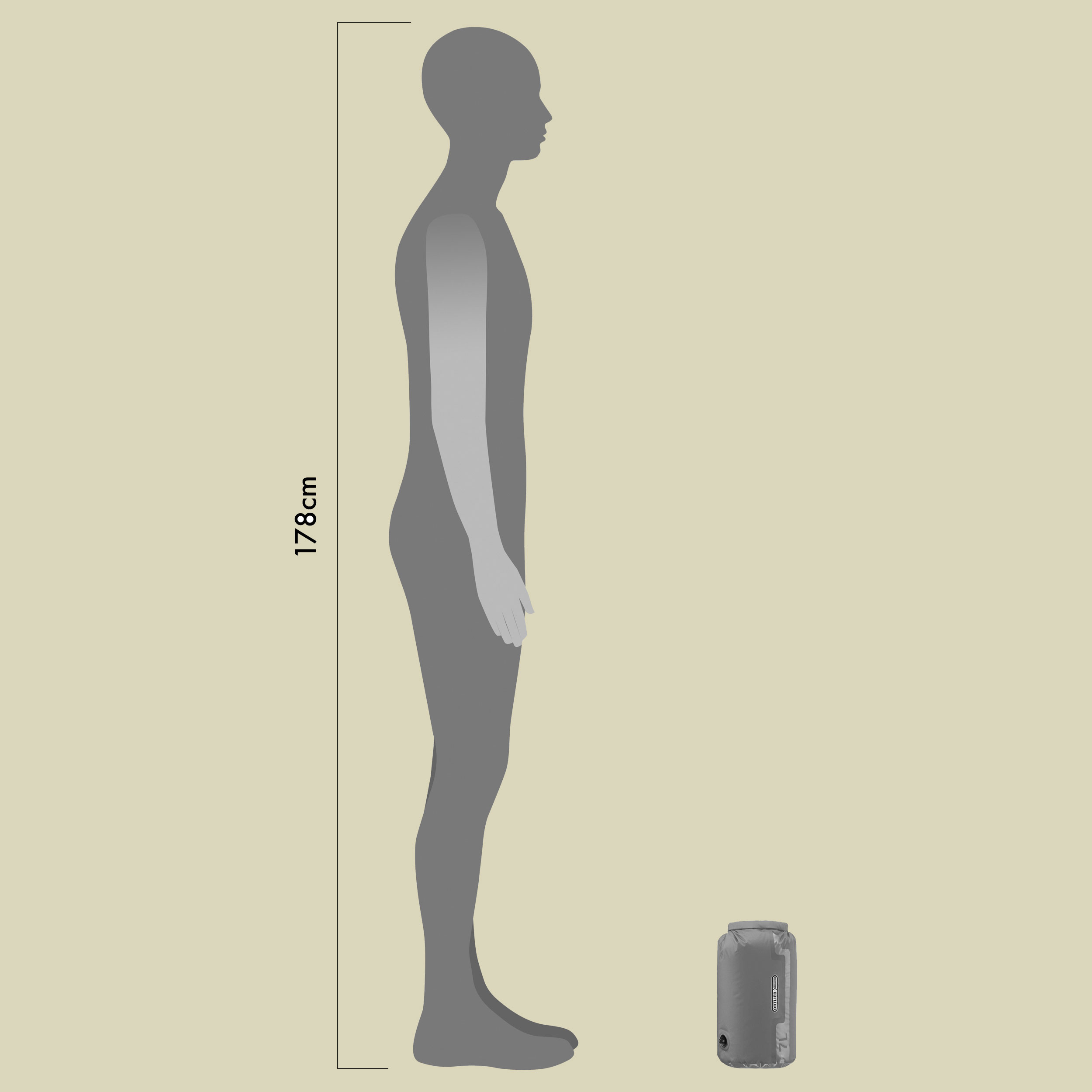 Dry-Bag PS10 Valve Volumen 12 Farbe light grey