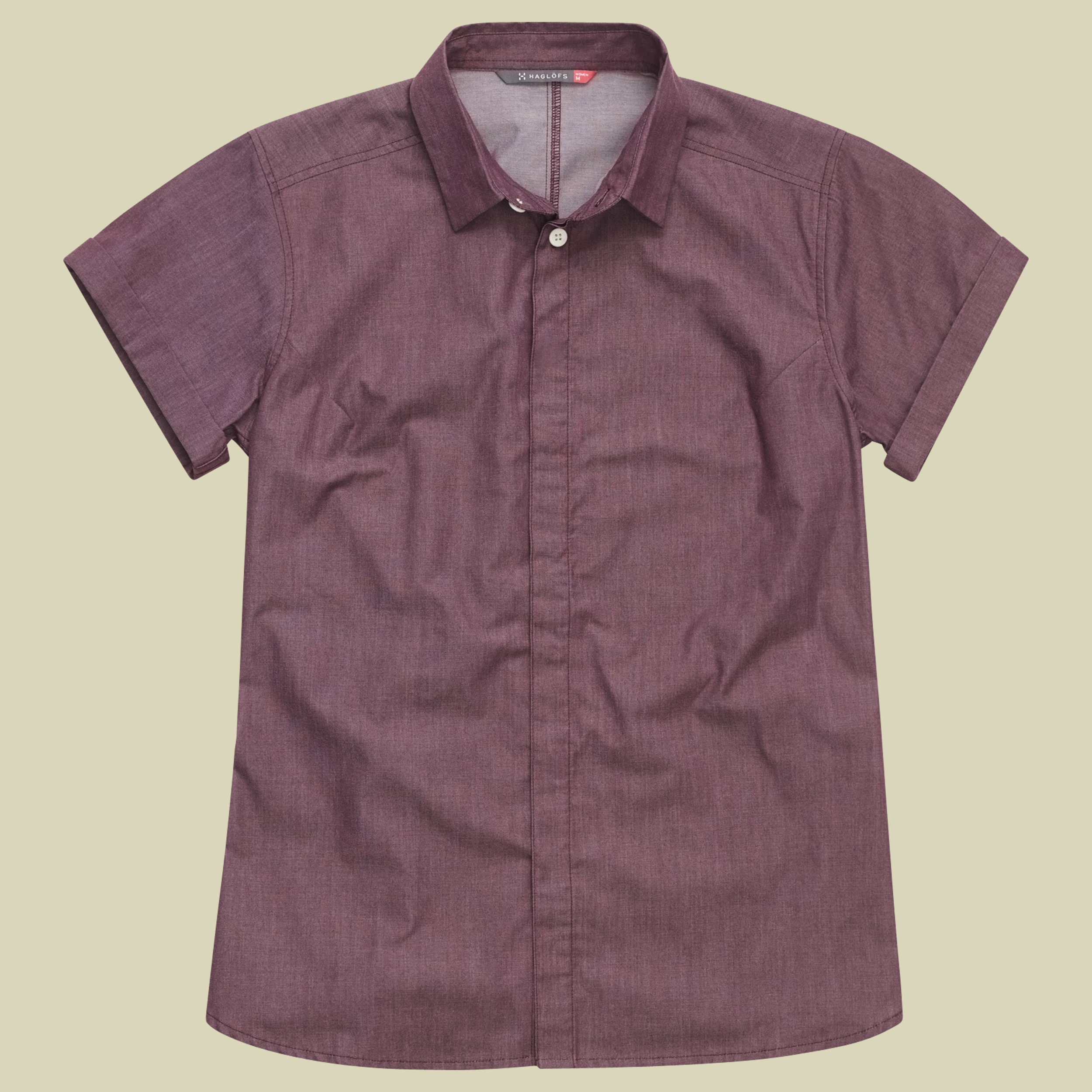Idun SS Shirt Solid Women Größe S Farbe aubergine denim