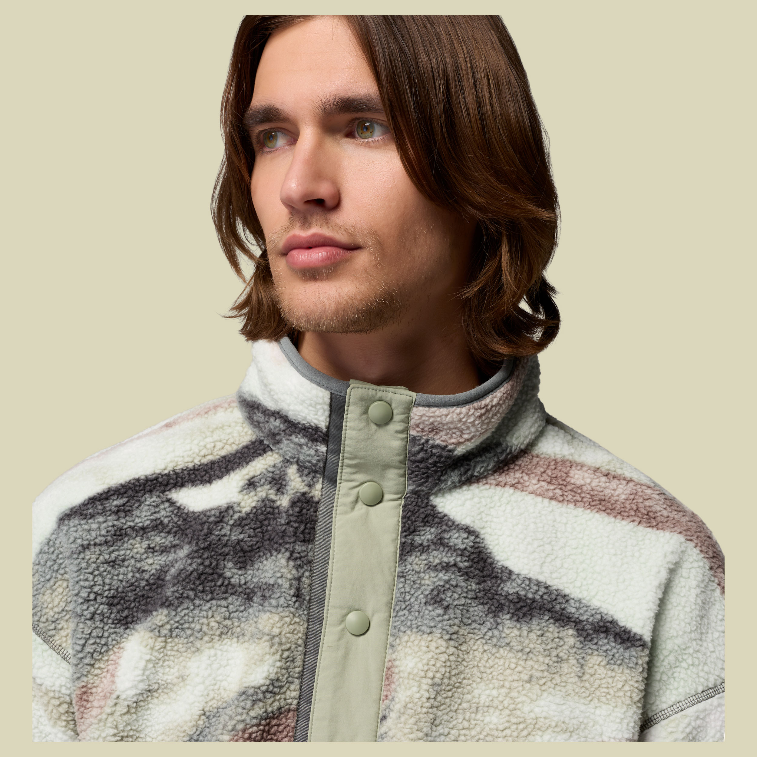 Helvetia II Printed Half Snap Fleece Men XL grün2 - sedona sage summits
