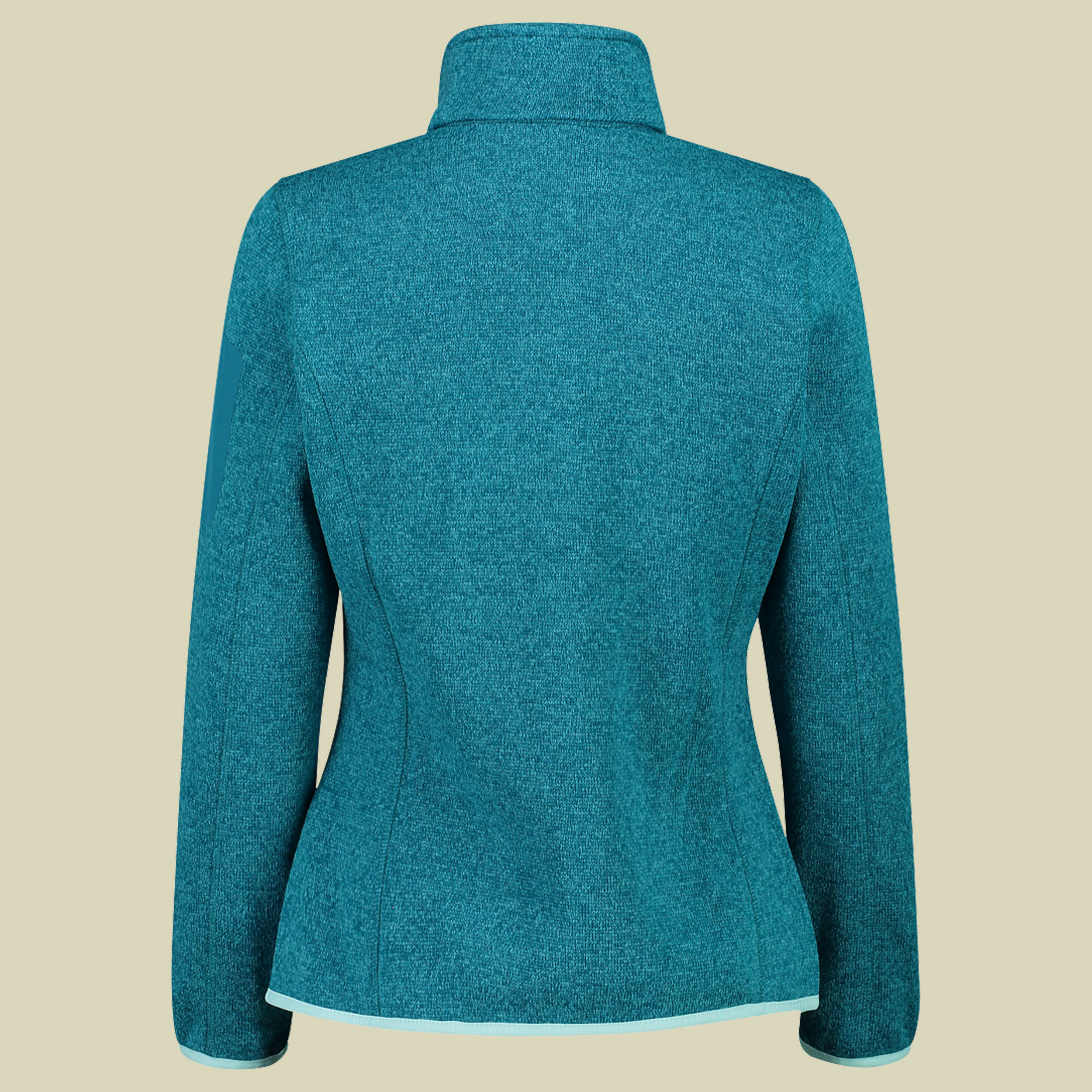 Woman Knitted Melange Fleece Jacket 3H14746 türkis 42 - Farbe teal-acquacqua