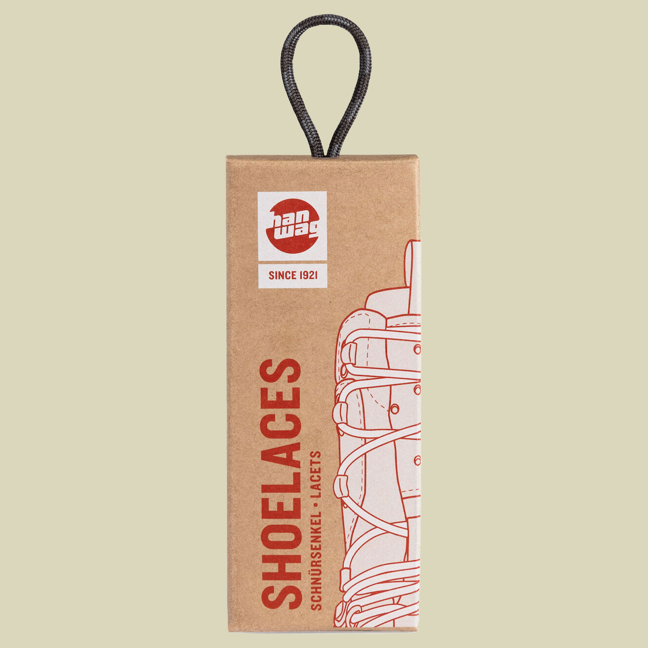 Shoe Laces RP Länge 140 cm Farbe mocca/asphalt