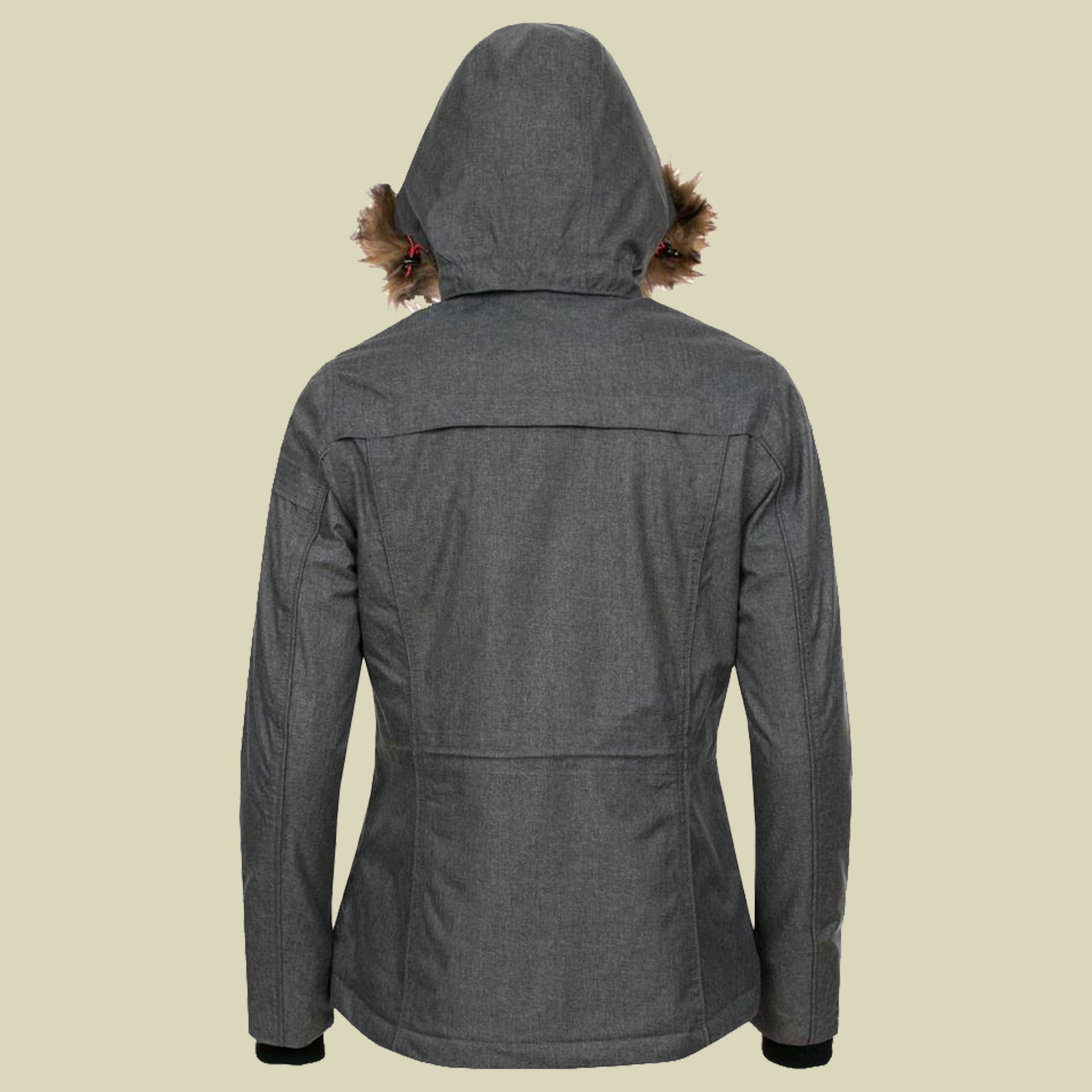 Woman Shell Jacket Zip Hood CMP 3Z24646 Größe 34 Farbe grey meliert - argento tango