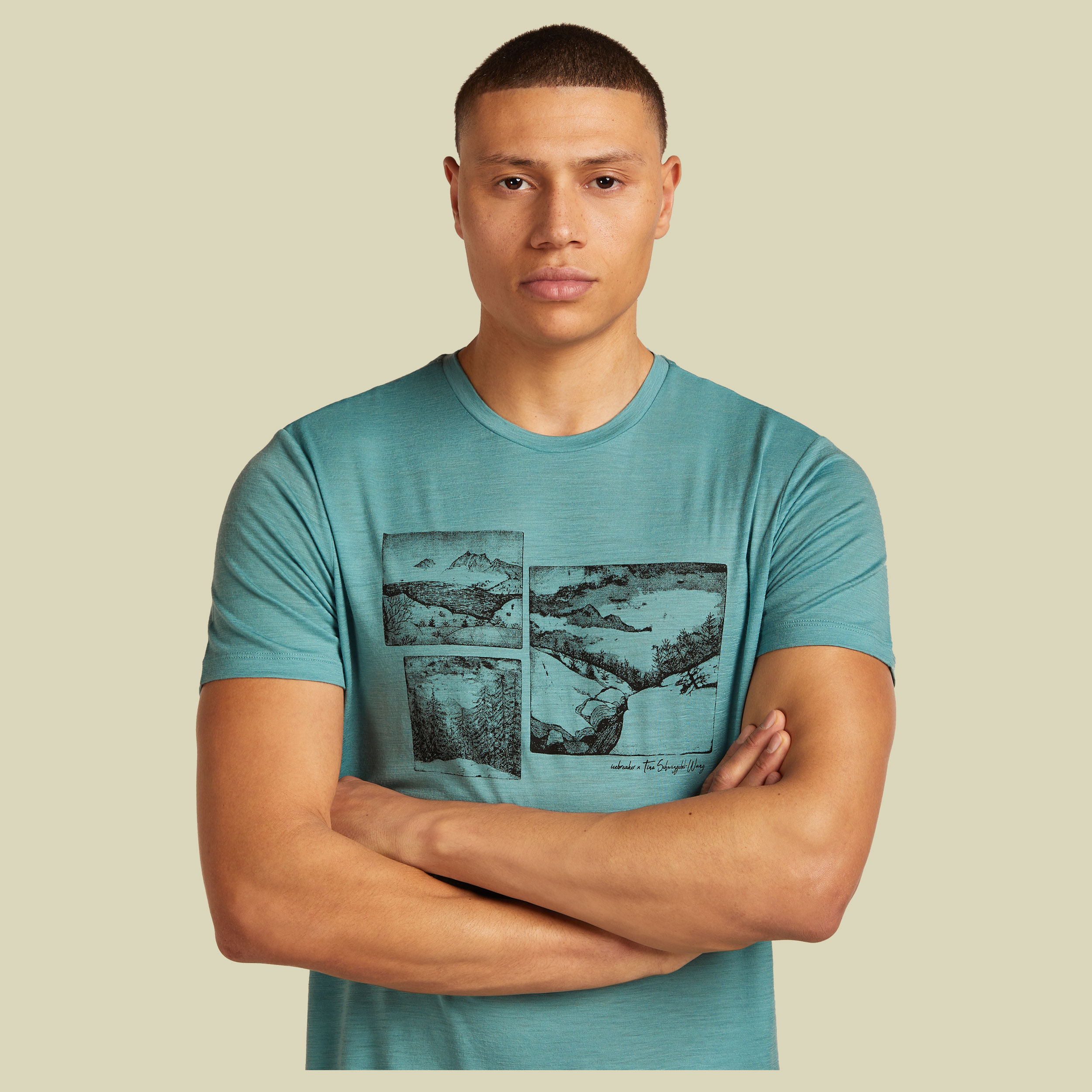 Merino 150 Tech Lite SS Tee Journey Men XXL blau - hydro