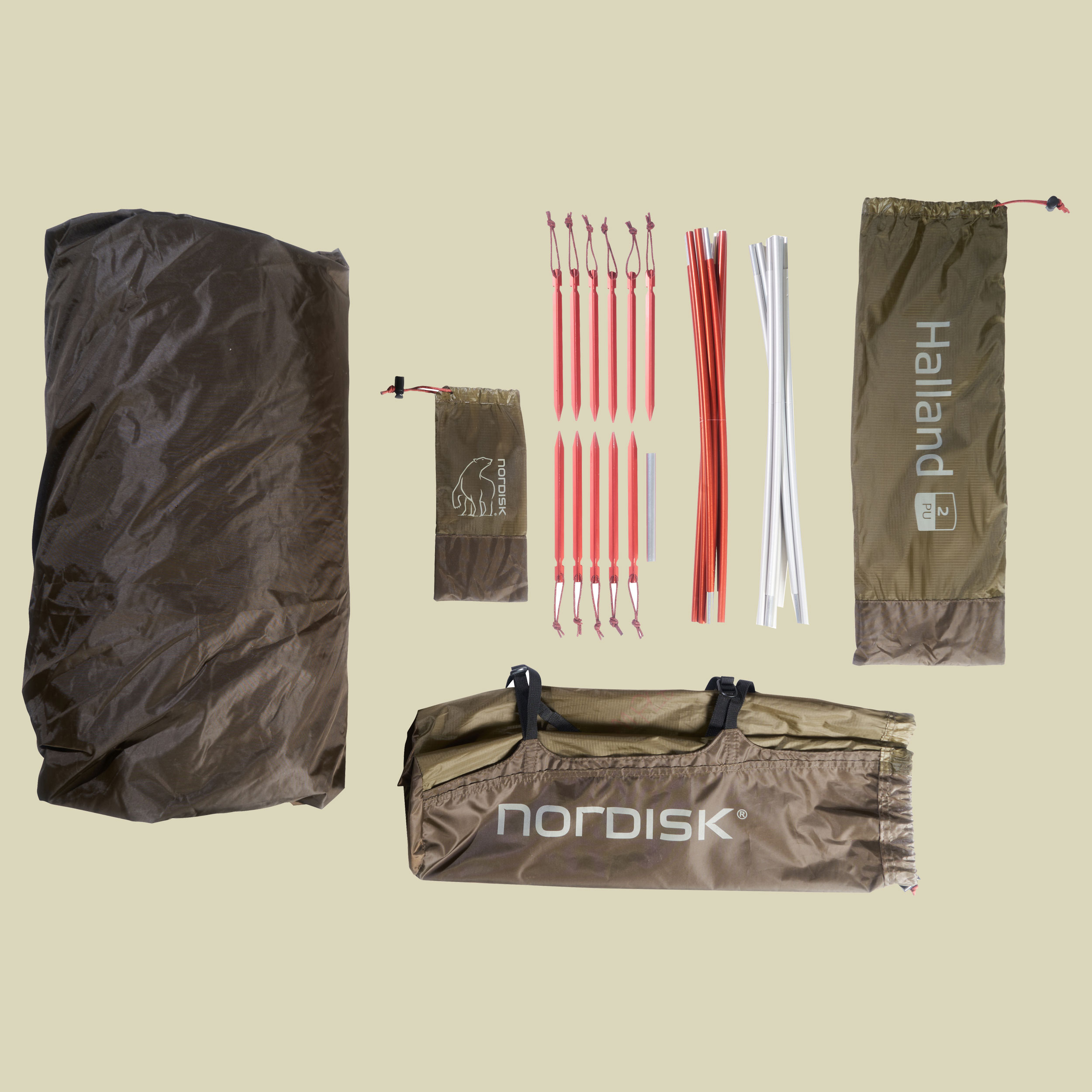 Halland 2 PU (2.0) Tent grün - dark olive