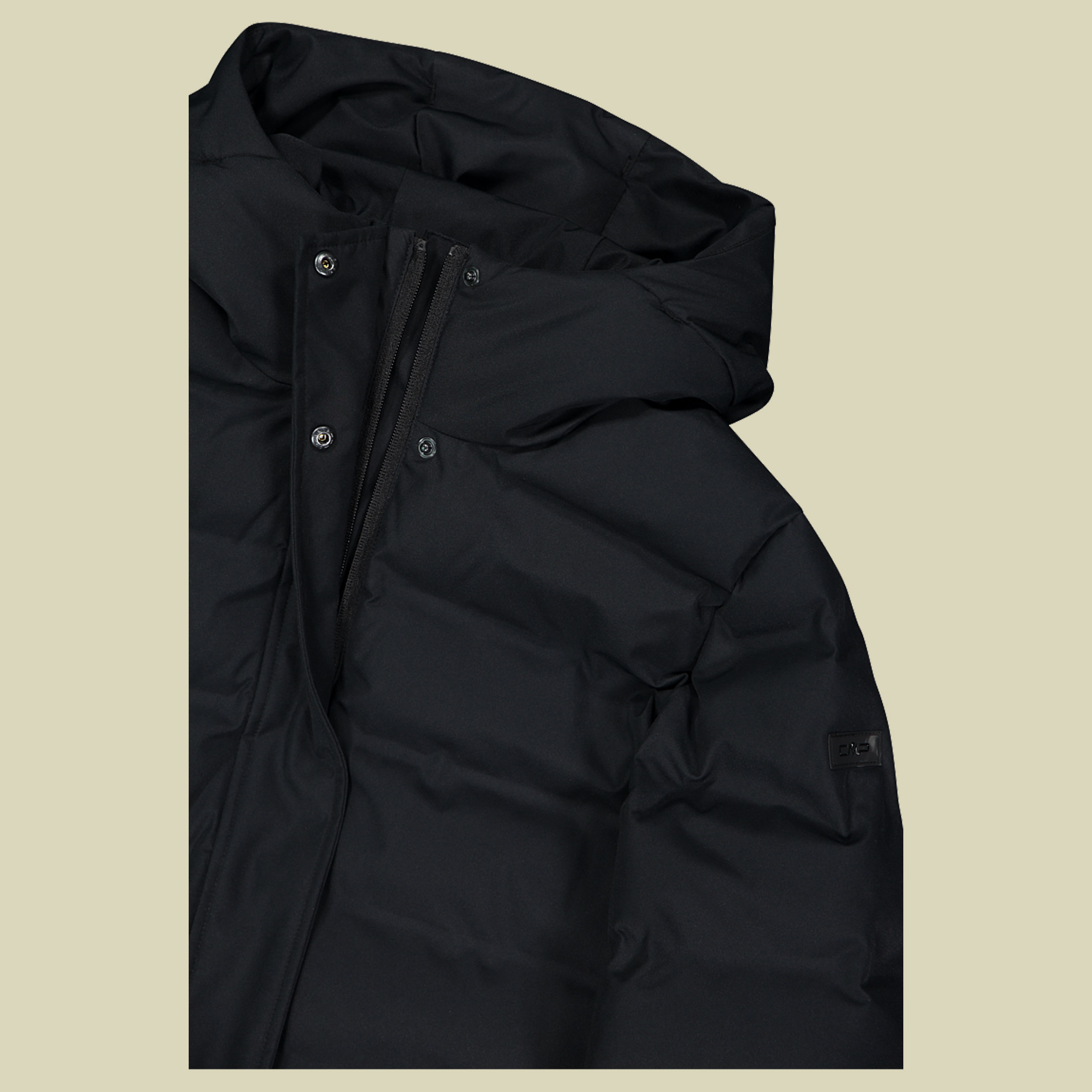 Woman Coat Fix Hood 44 schwarz - Farbe black