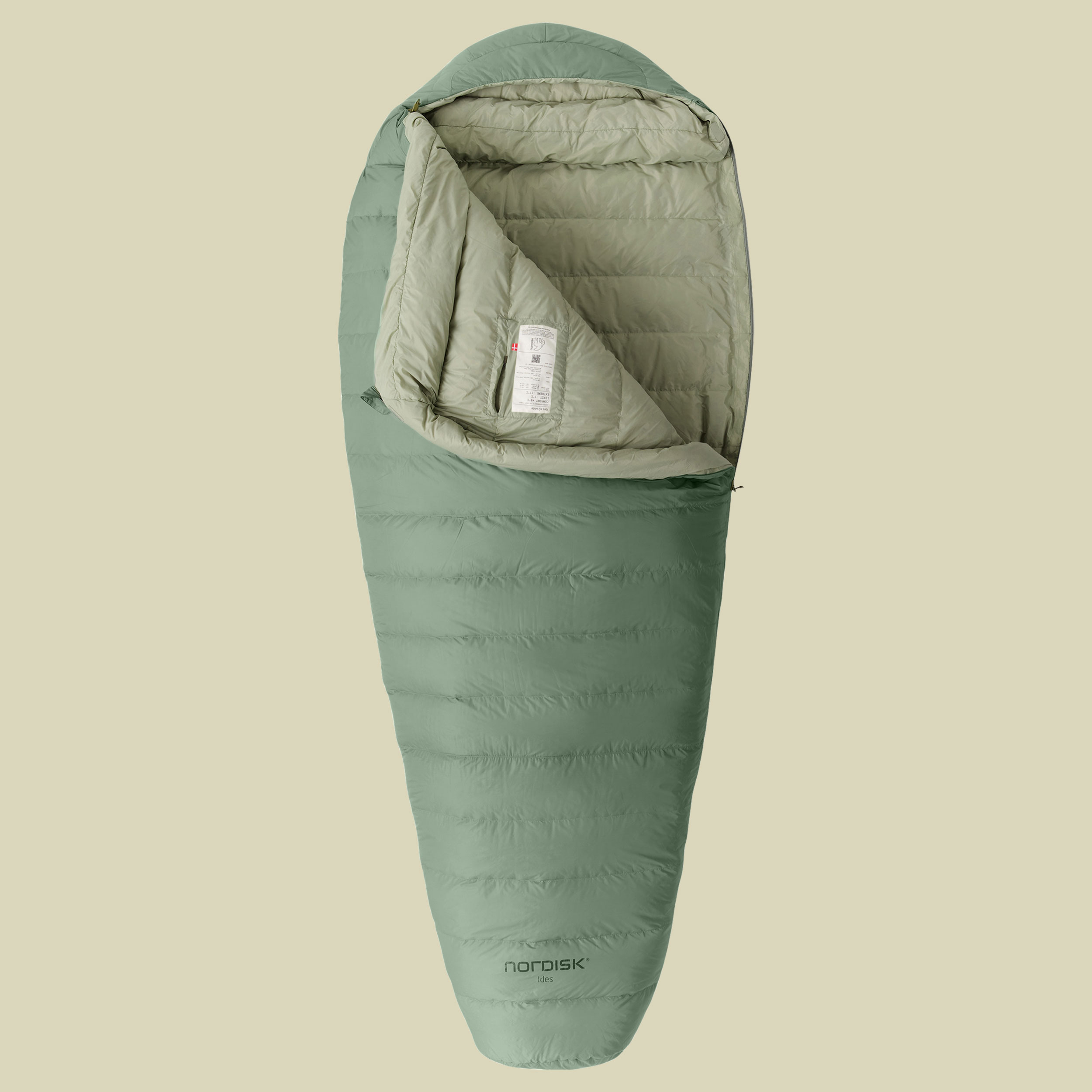 Ides 0 Grad Wide Mummy Sleeping Bag 205 cm links hedge green XL