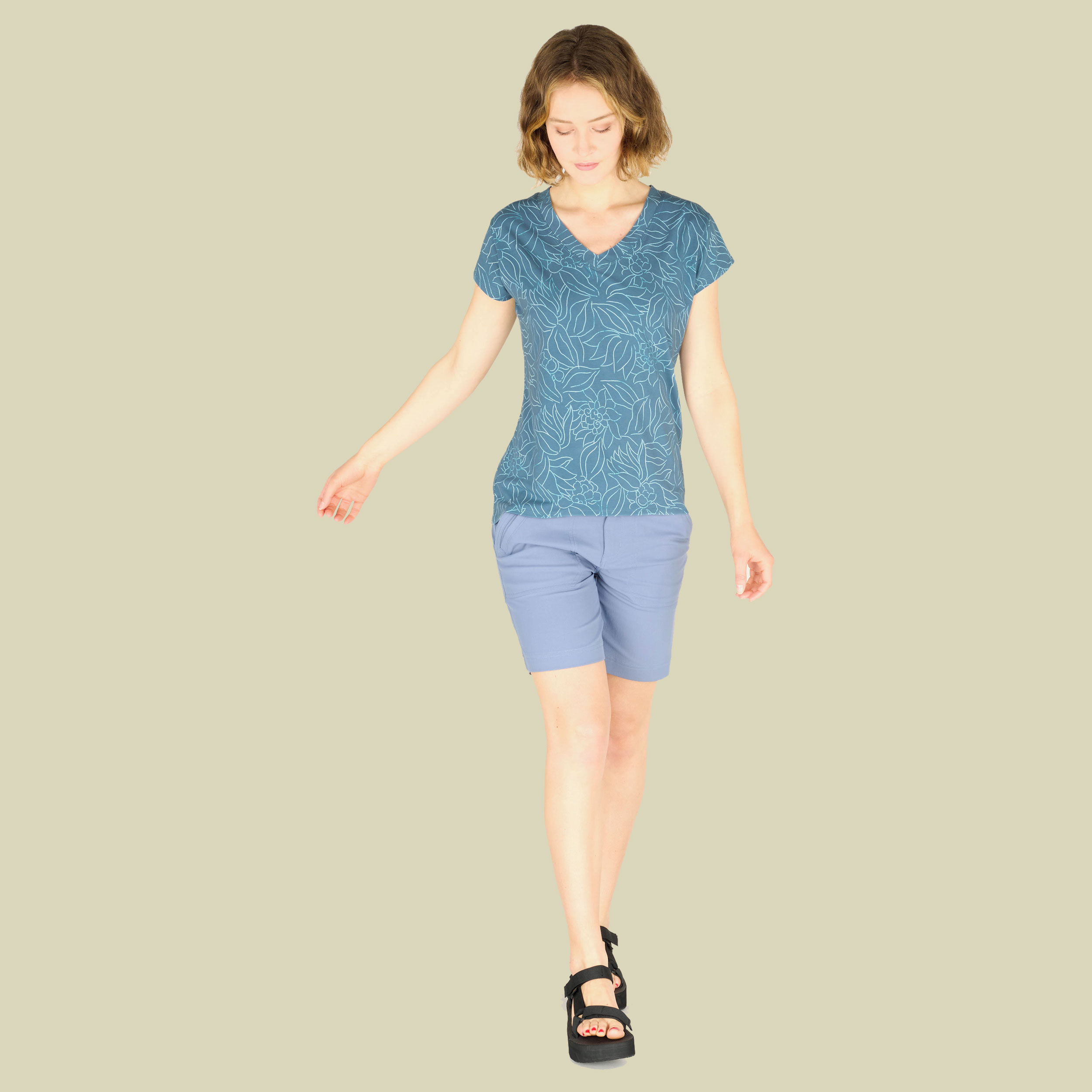 Neha V-Neck Tee Women Größe XL Farbe haze leaf