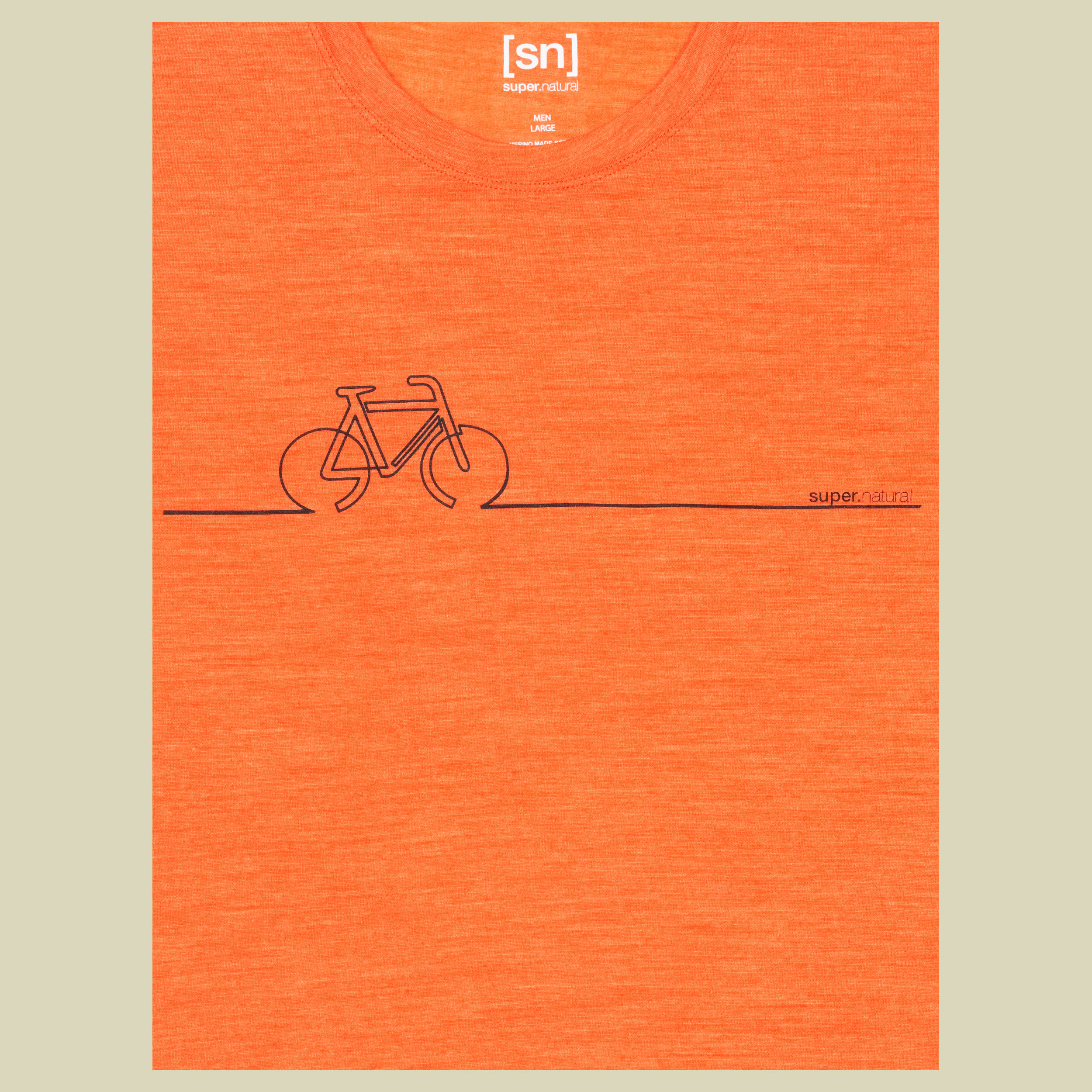 Bike Line Tee Men Größe S Farbe tangerine tango melange