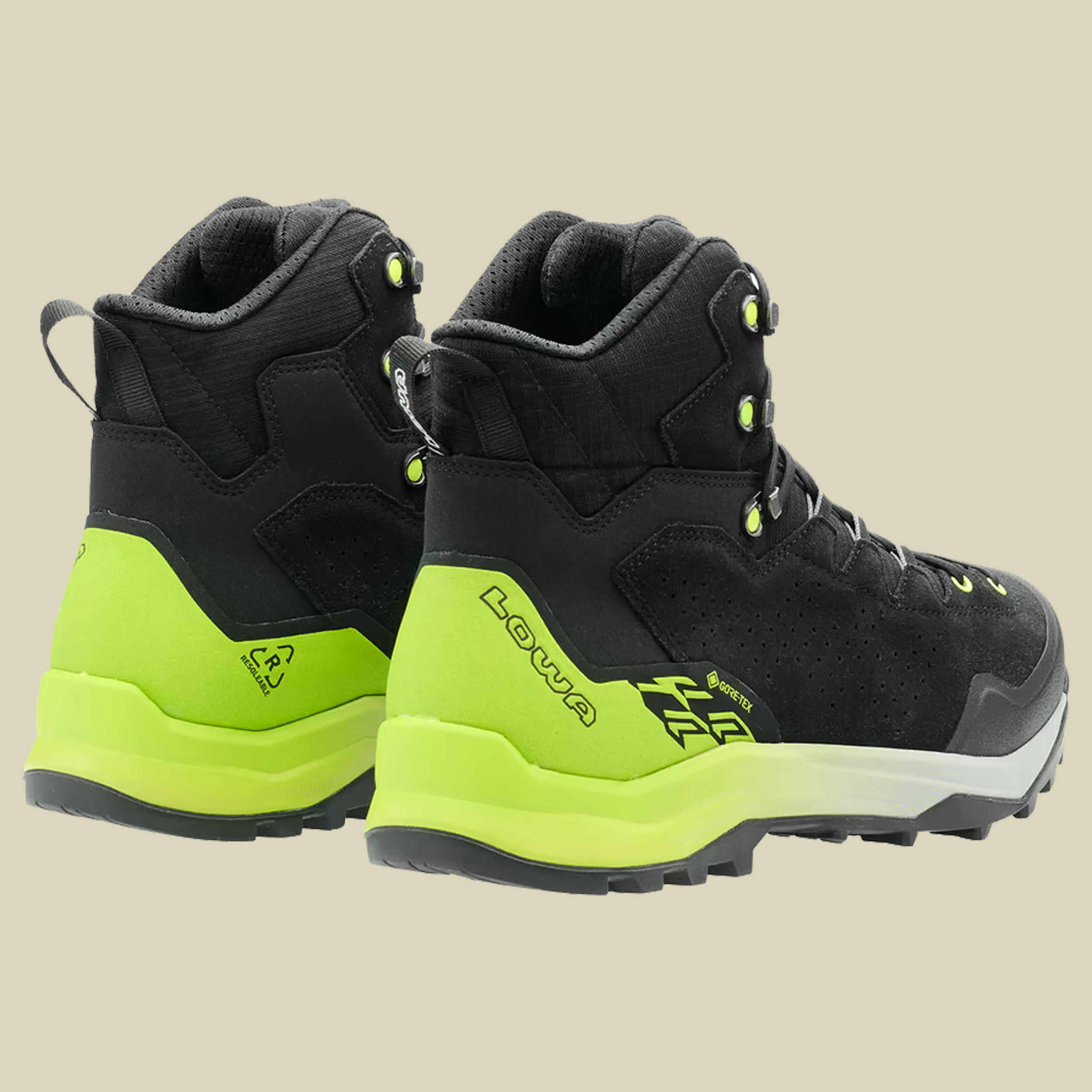 Explorer GTX Mid Men UK 9 schwarz - schwarz/limone