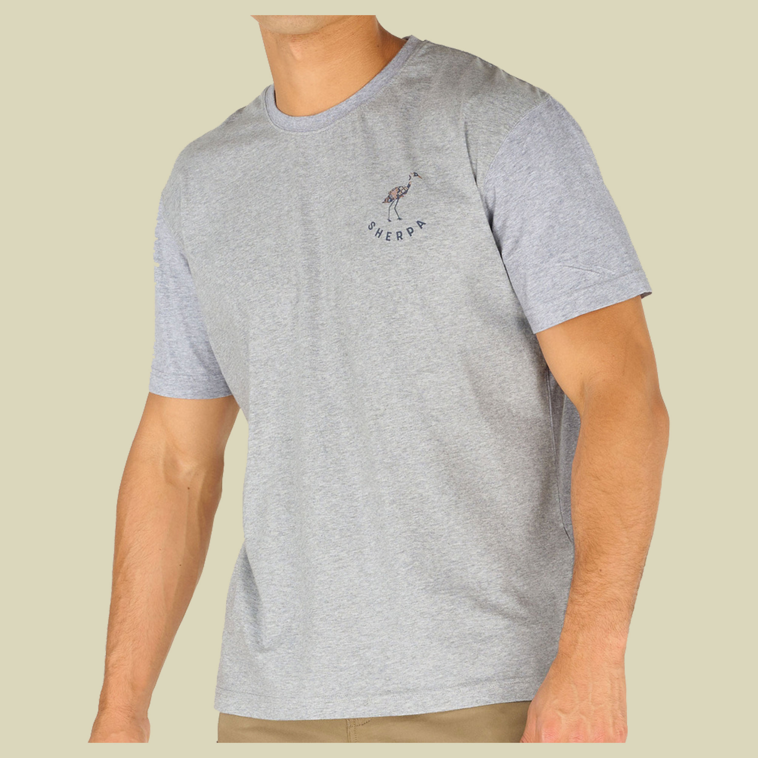 Crane Tee Men Größe L  Farbe heather grey crane