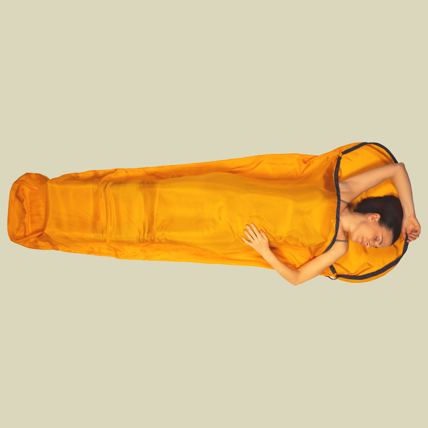 Sleepwell Silk Mummy Liner Größe 195 x 79 cm Farbe butterscotch