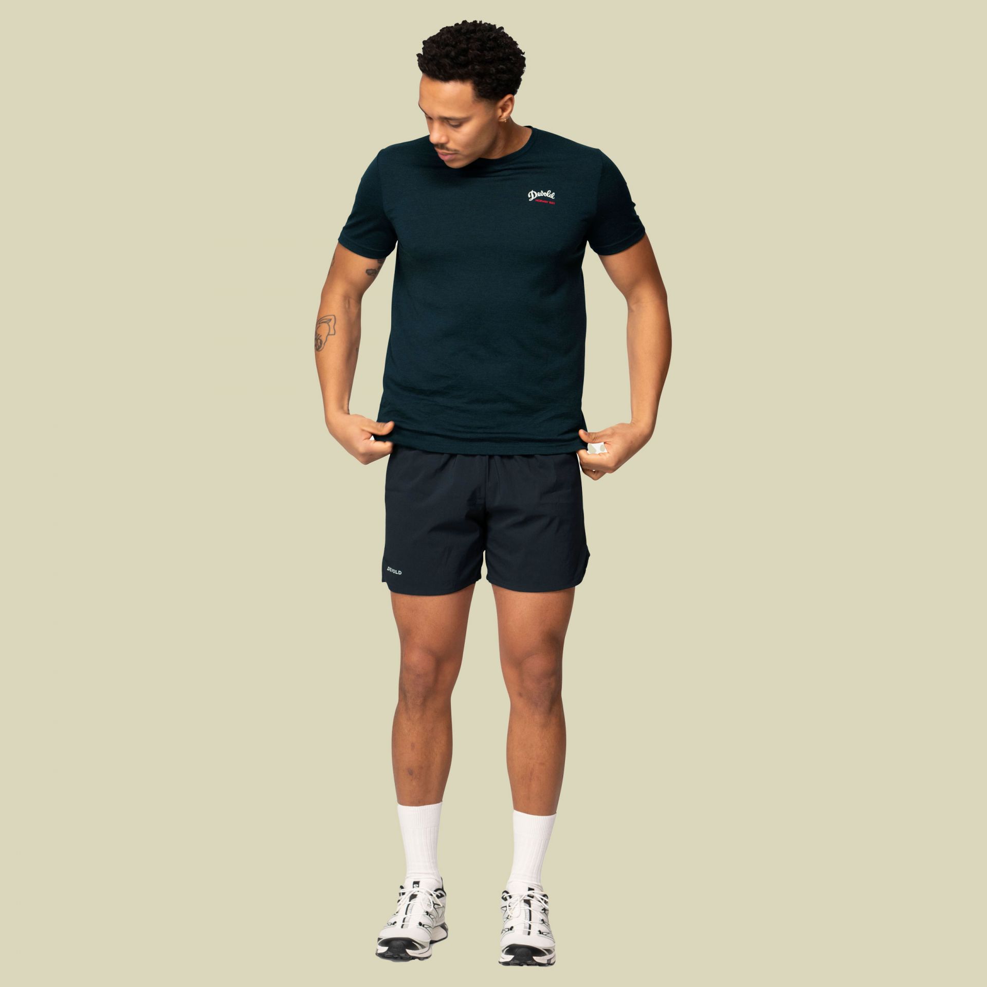 Classic Script Tee Man L schwarz - ink