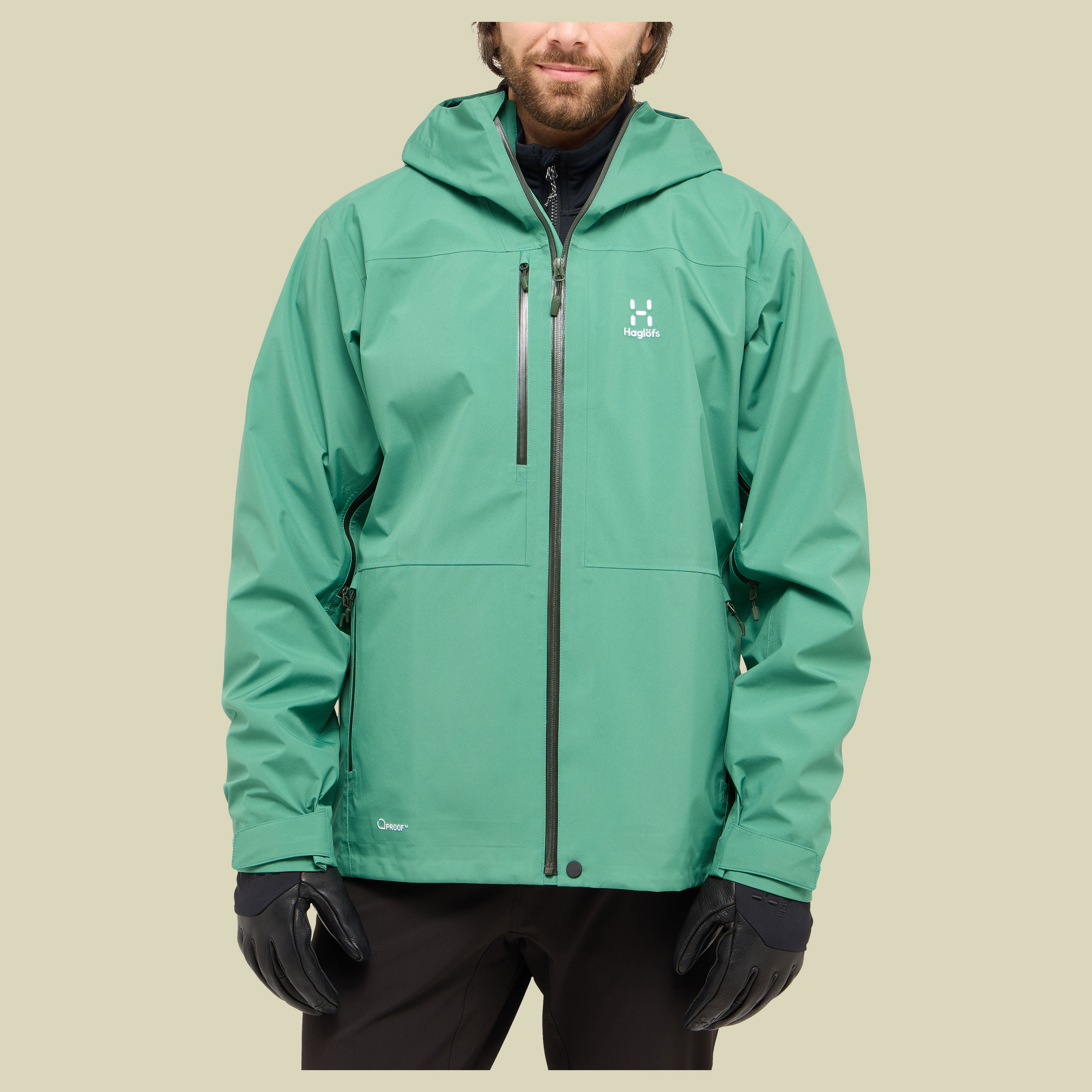Front Proof Jacket Men grün XL - dk jelly green