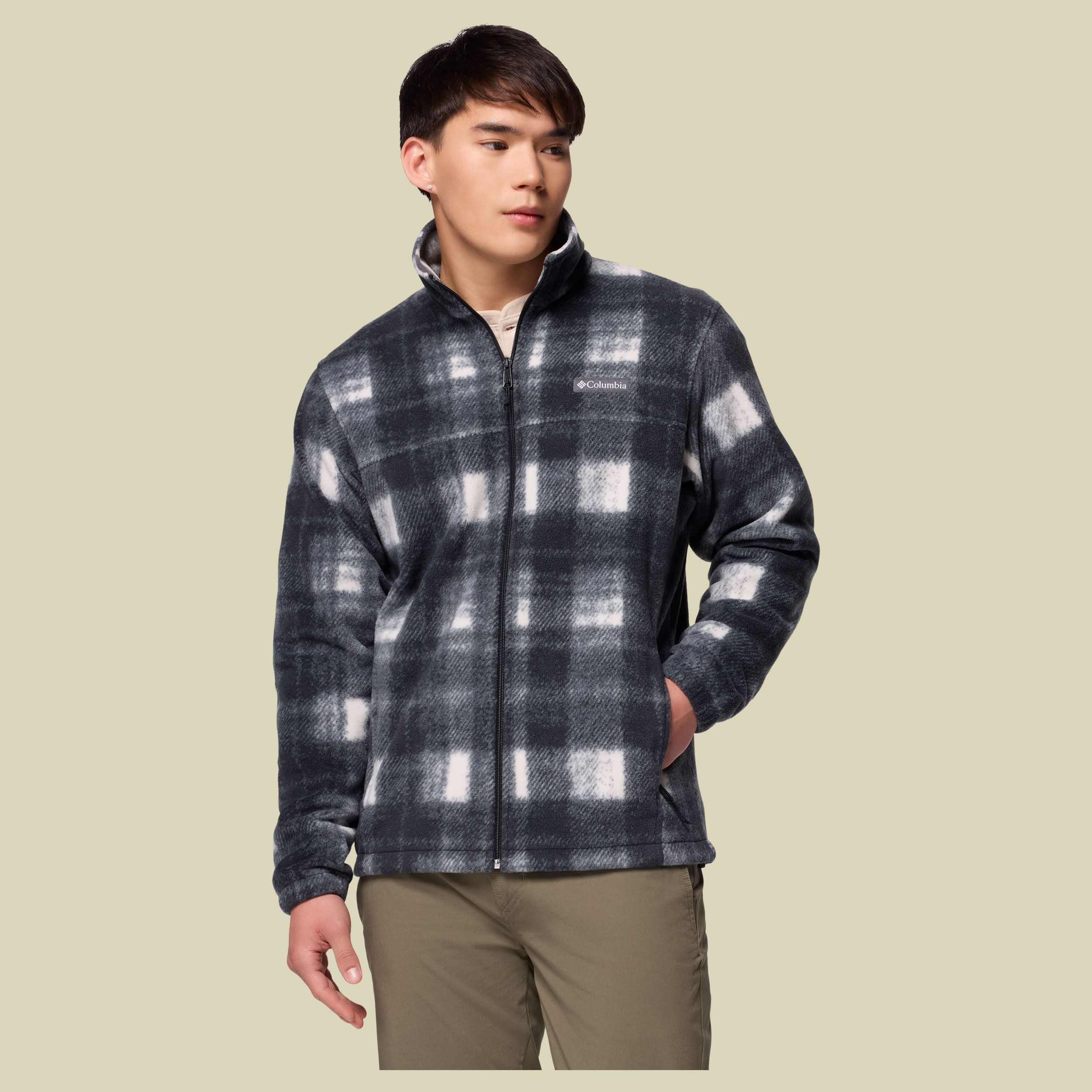 Steens Mountain Printed Jacket Men weiß XL - Farbe chalk omblur