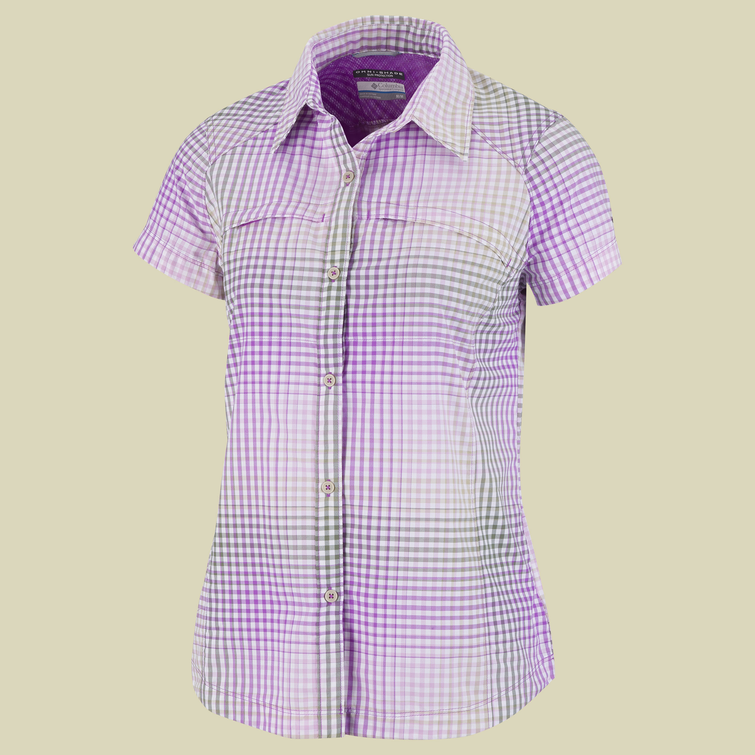 Silver Ridge Multi Plaid Short Sleeve Shirt Women Größe S Farbe harbor blue ombre plain weave