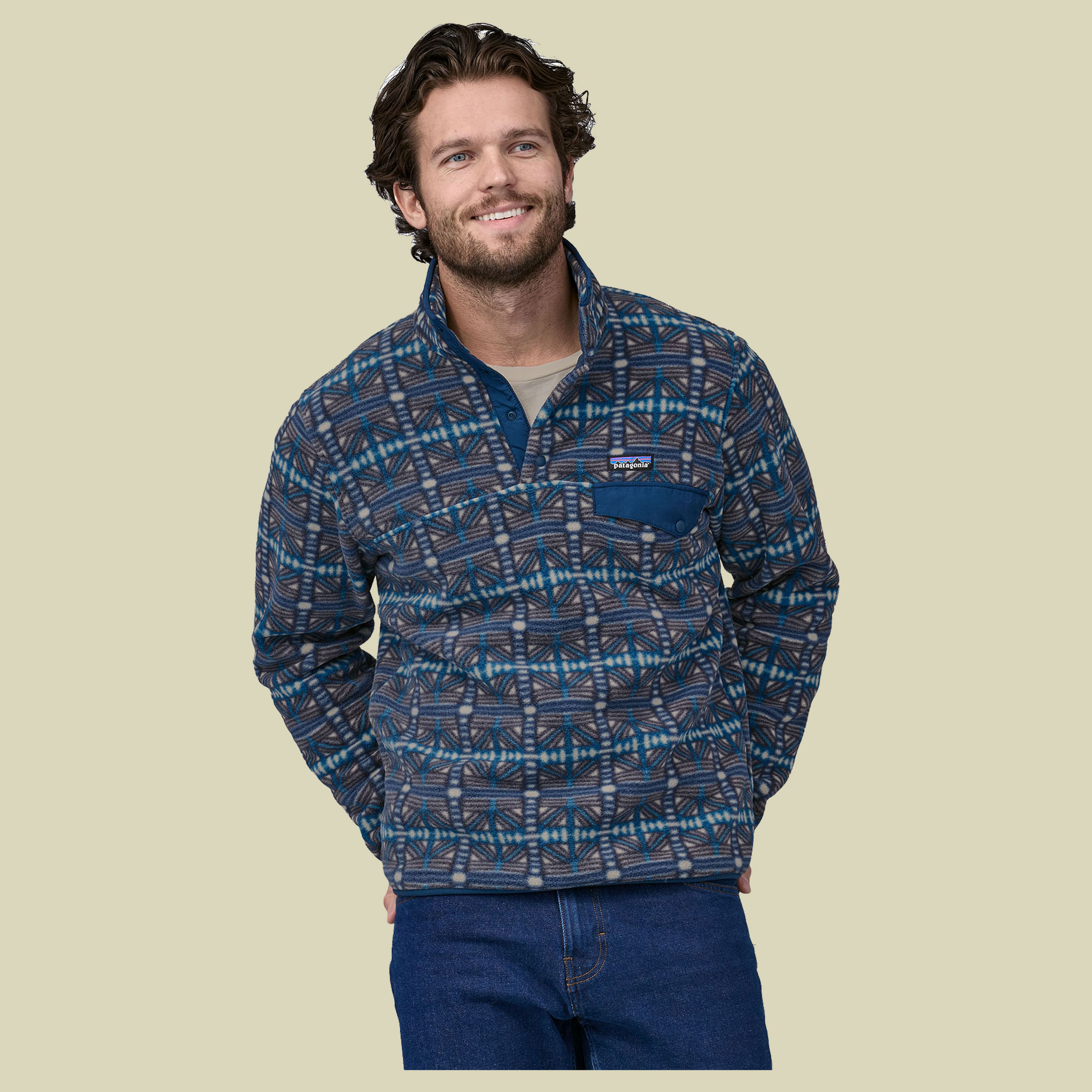 Lightweight Synch Snap-T Pullover Men Größe XL Farbe snow beam:dark natural