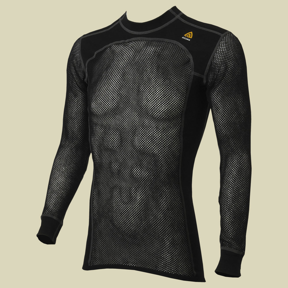 Wool Net Shirt Crew Neck Men Größe XXL Farbe black