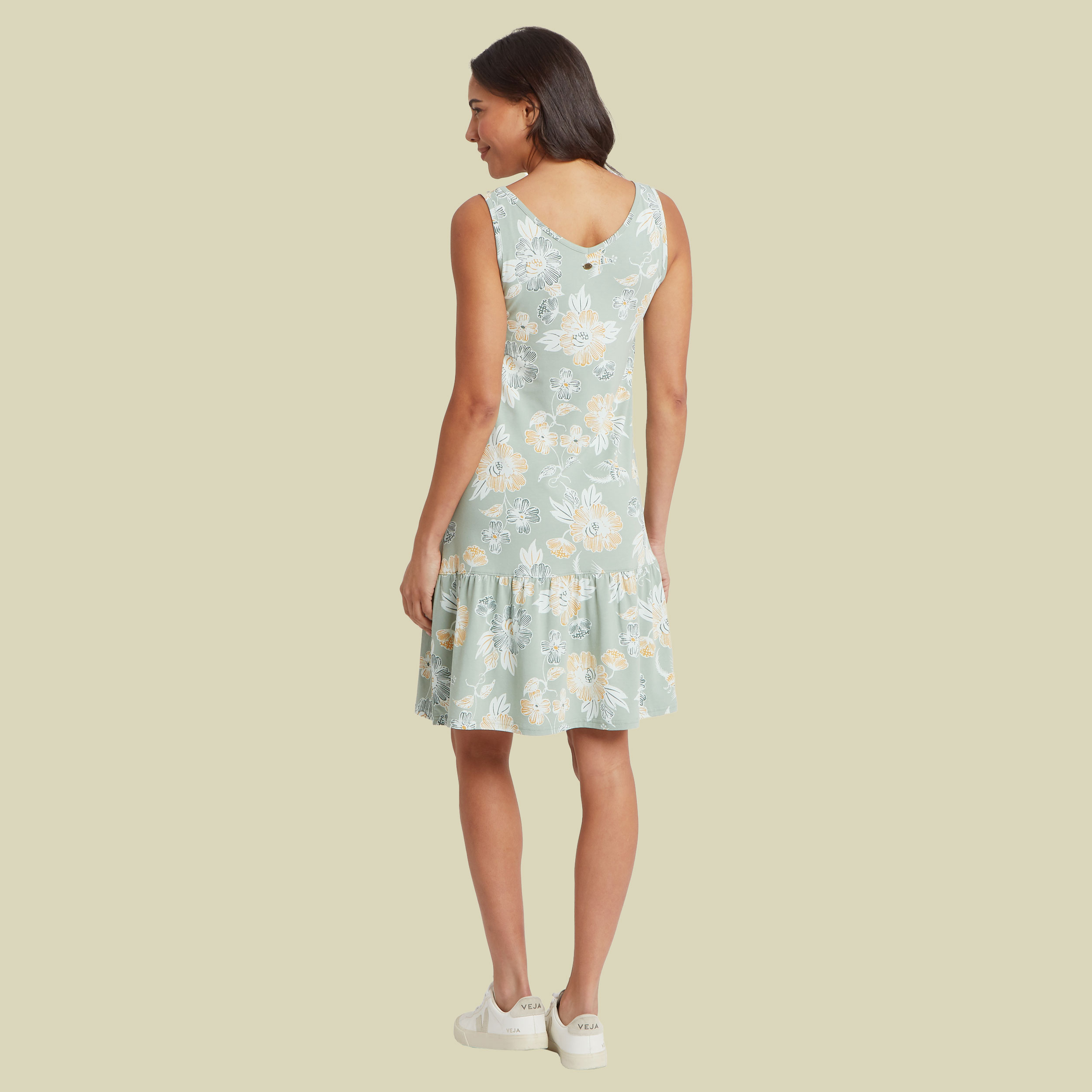 Neha Ruffle Dress XL grün Blumen - Farbe celery floral