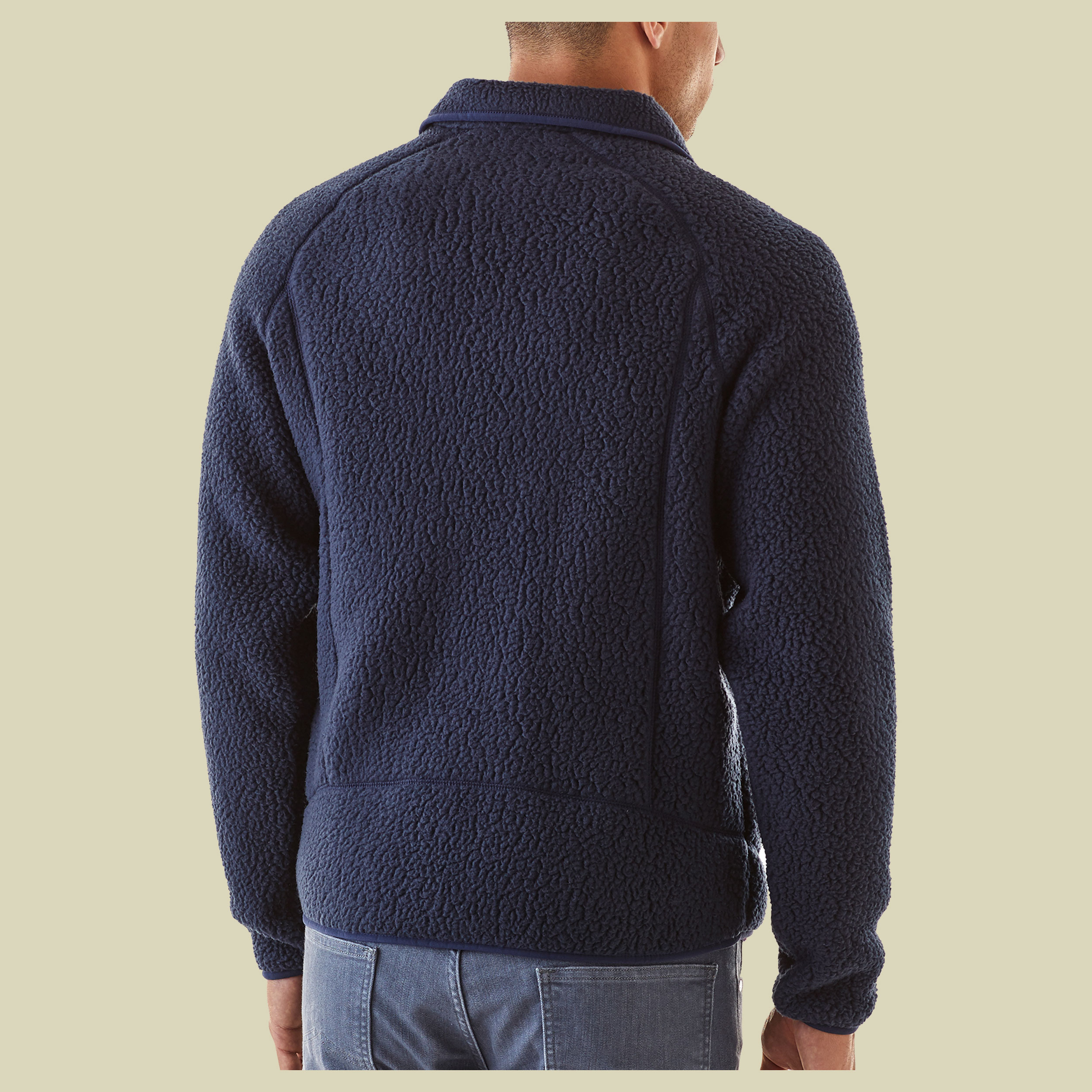 Retro Pile Jacket Men Größe L Farbe navy blue