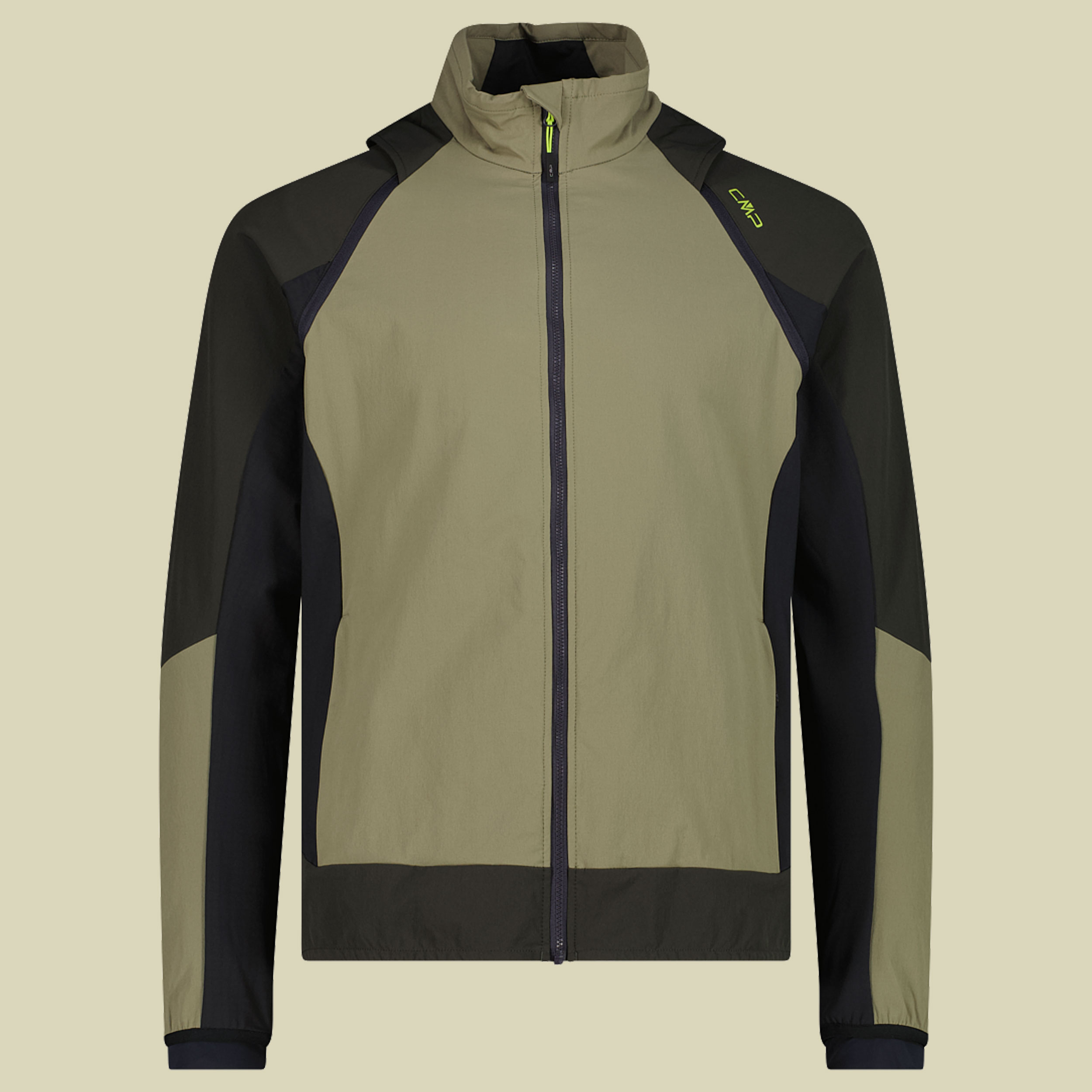 Man Jacket Hybrid with detachable sleeves 46 grün - Farbe sage