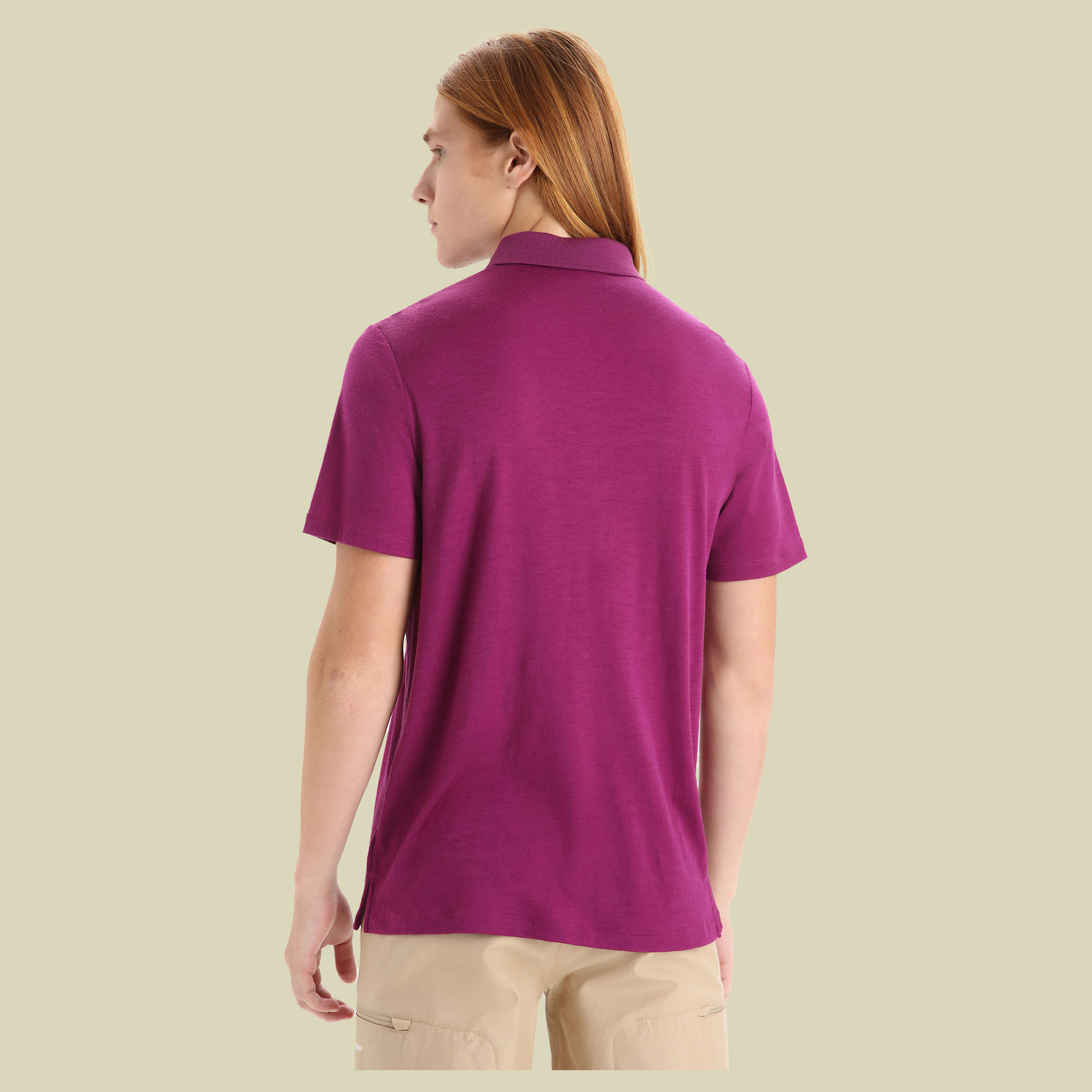 Tech Lite II SS Polo Men Größe S Farbe go berry