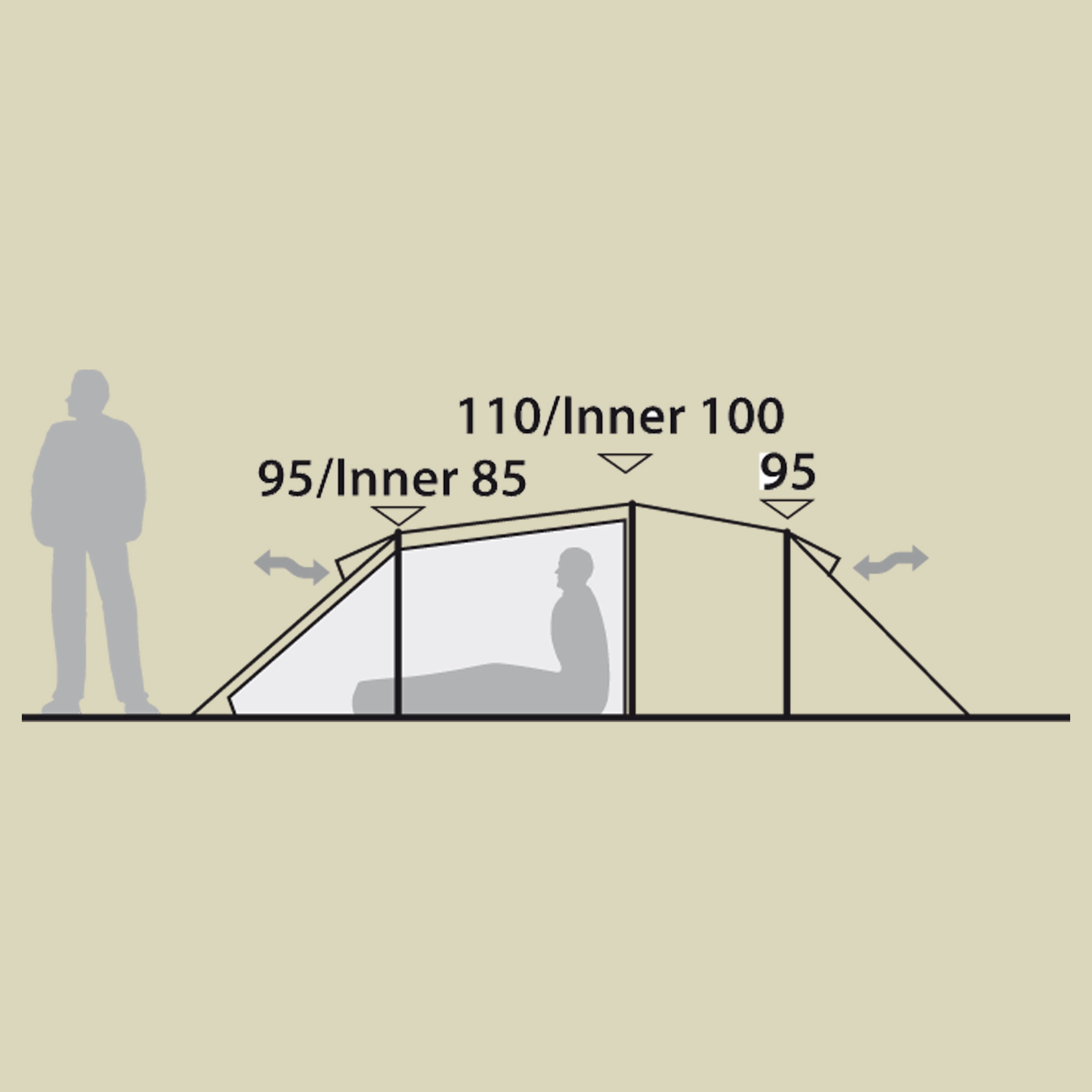 Pioneer 3EX 2022 3-Personenzelt Farbe: red