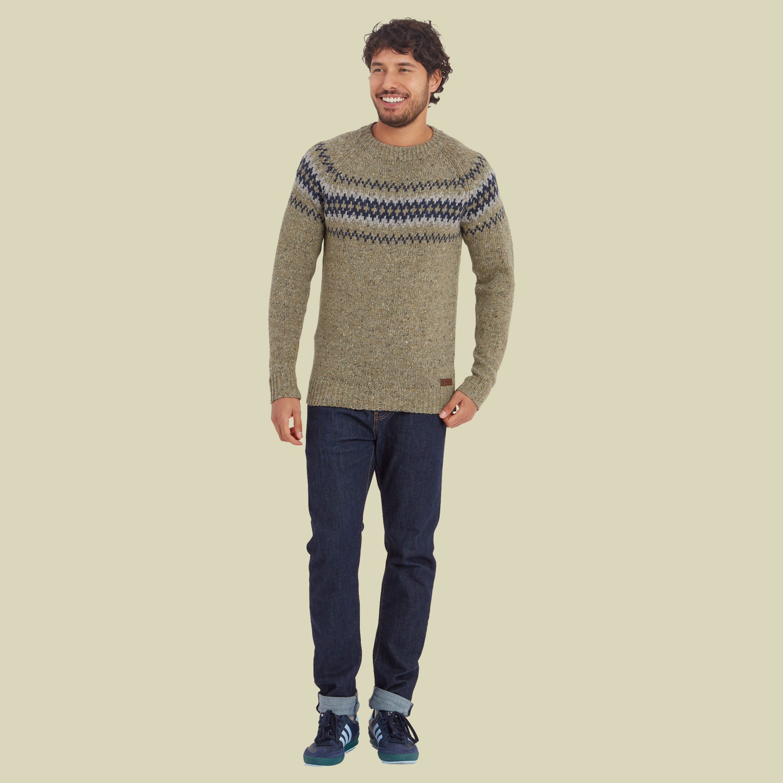 Dumji Crew Sweater Men braun2 XL - Farbe herb