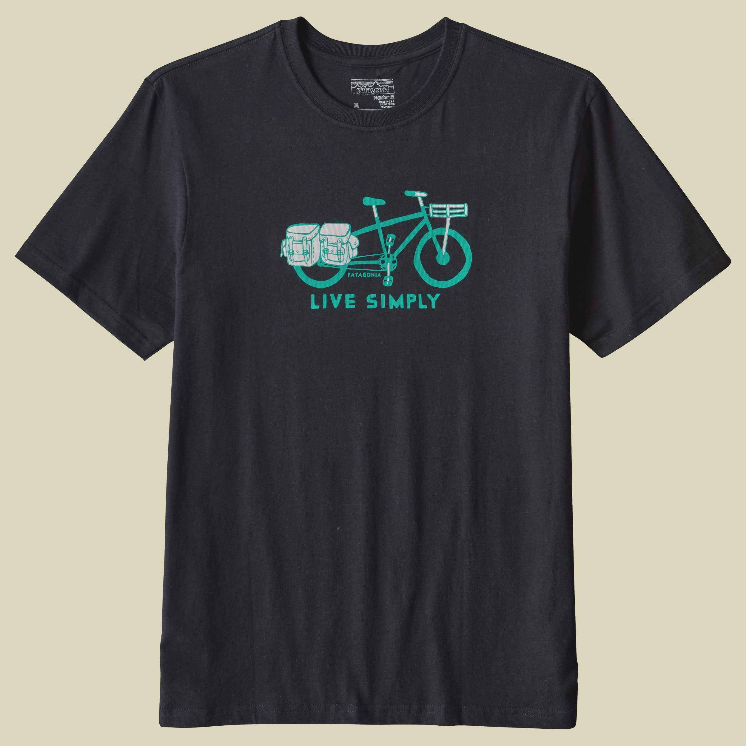 Live Simply Cargo Bike Cotton T-Shirt Men Größe S Farbe black