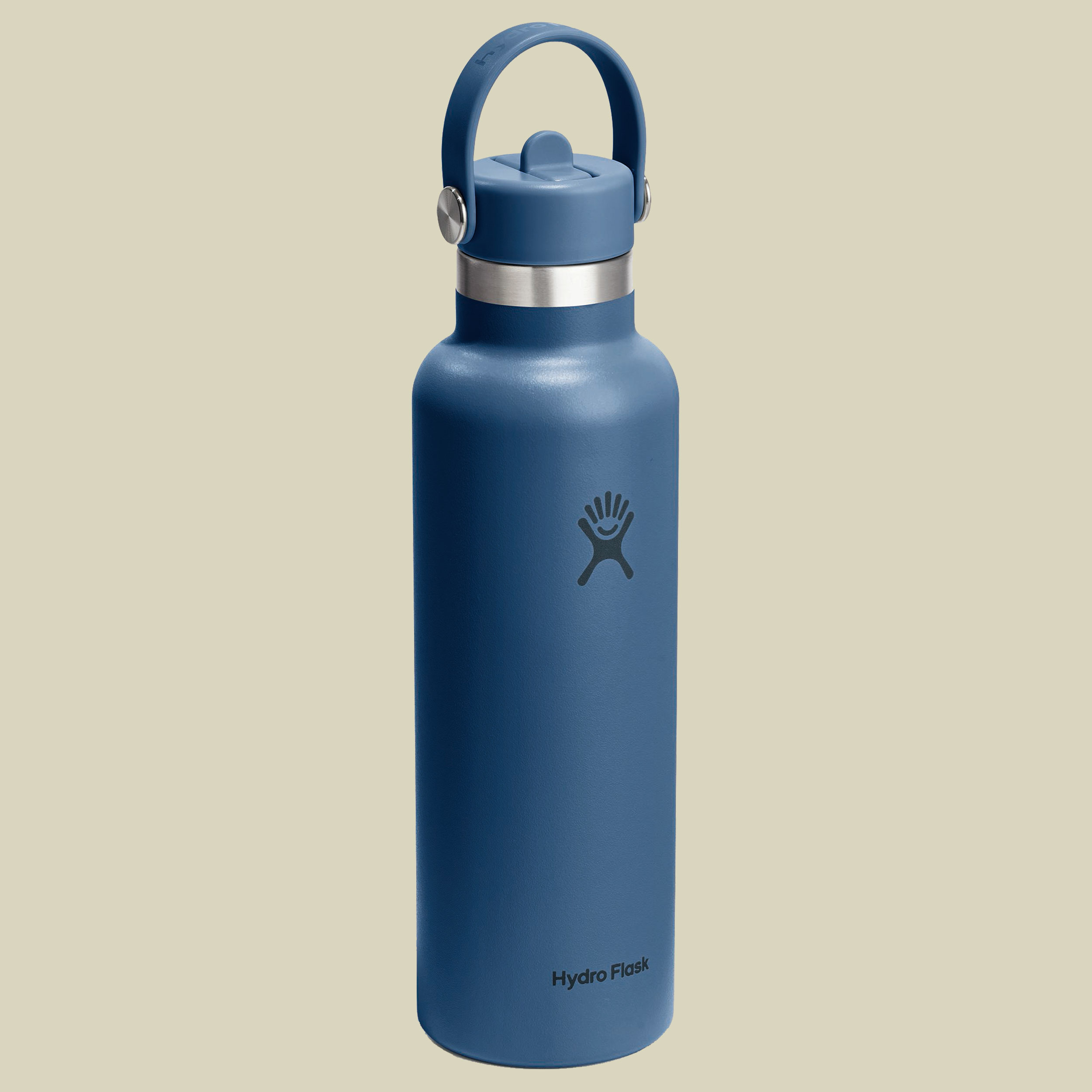 Hydro Flask 21 oz Standard Mouth w. Flex Straw Cap blau2 621 - harbor blue