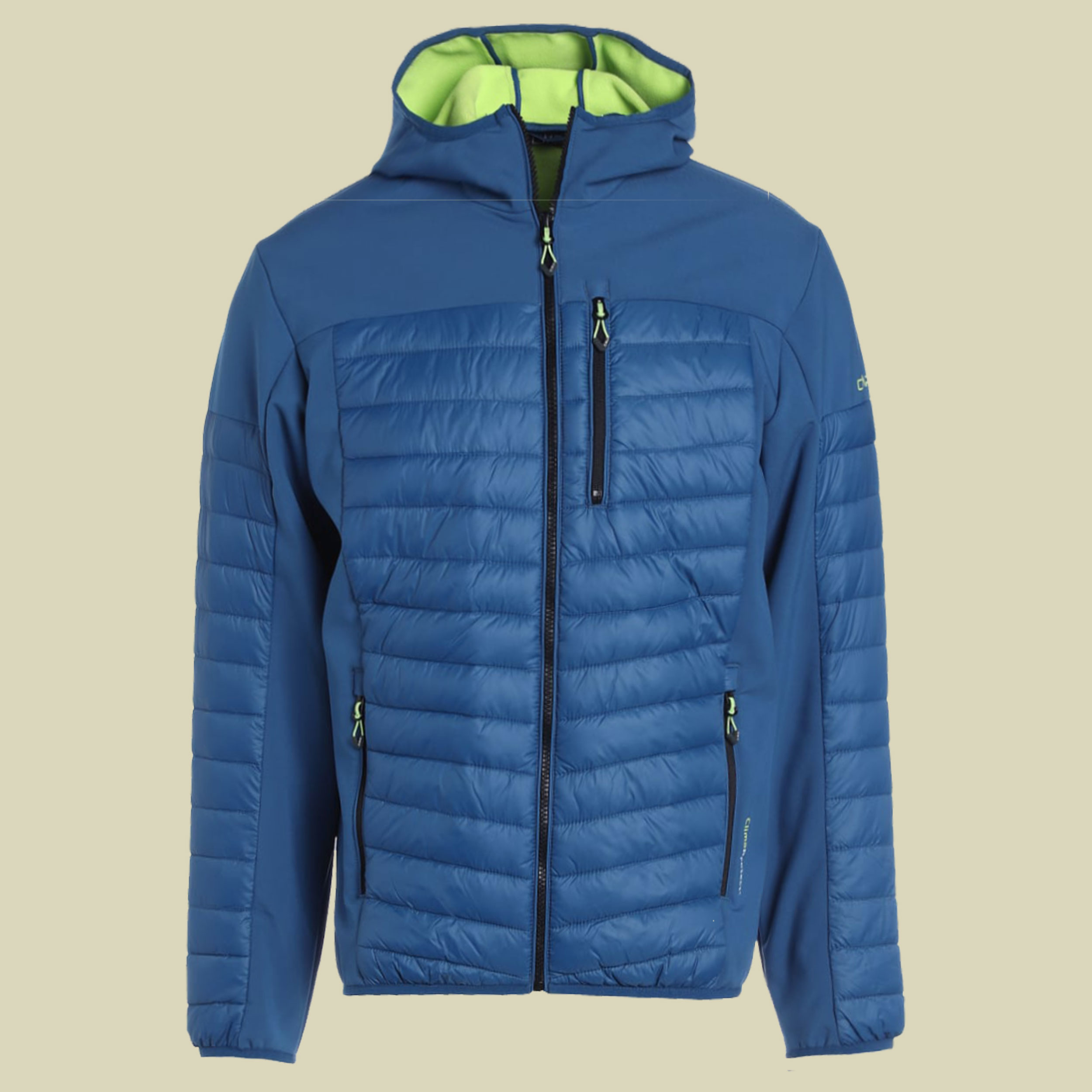 Man Softshell Jacket Fix Hood 3A64977 Größe 48 Farbe L580 denim-lime green