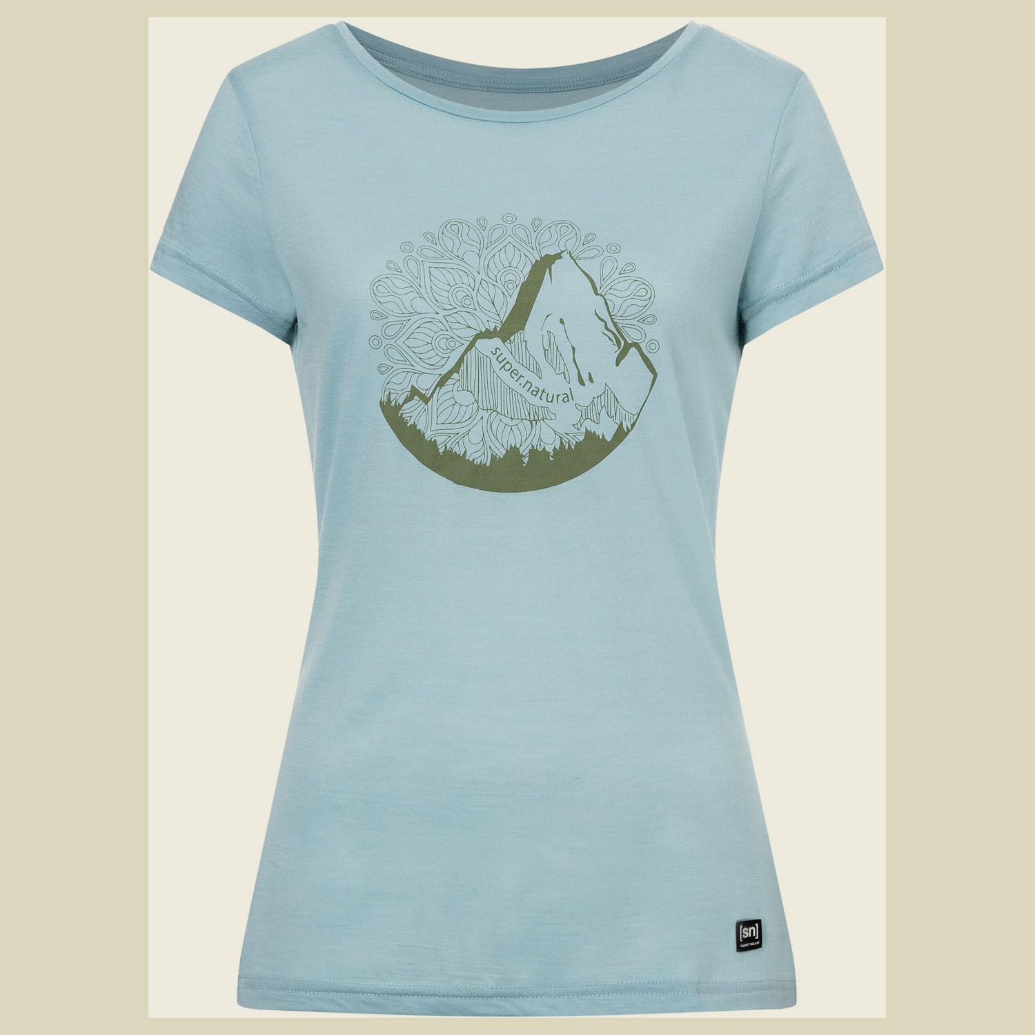 Mandala Mountain Tee Women Größe XS Farbe cloud blue/sage