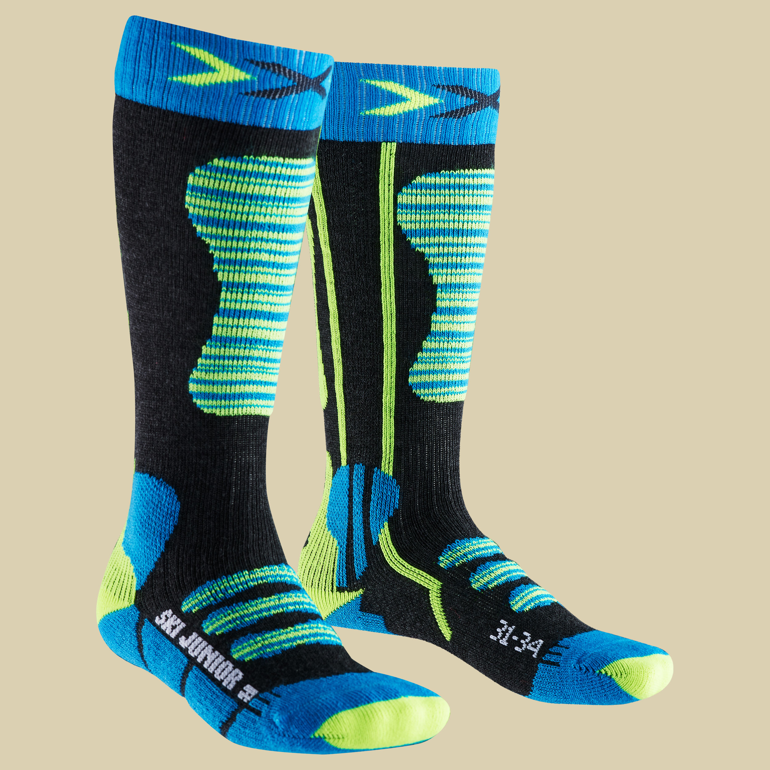 X-Socks Ski Junior Größe 27-30 Farbe turquoise/yellow