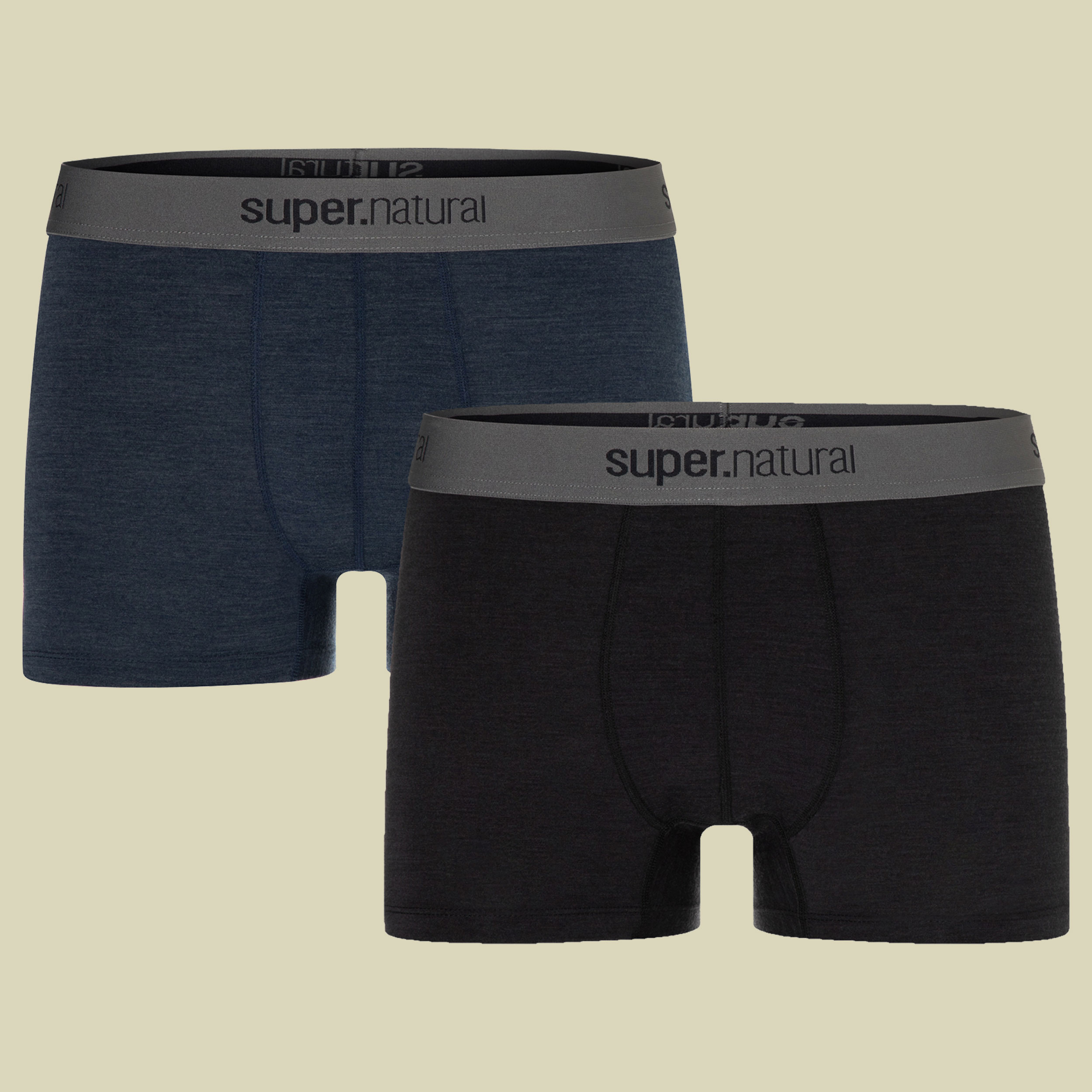 Base Boxer Men Double Pack Größe L  Farbe jet black melange/navy blazer melange