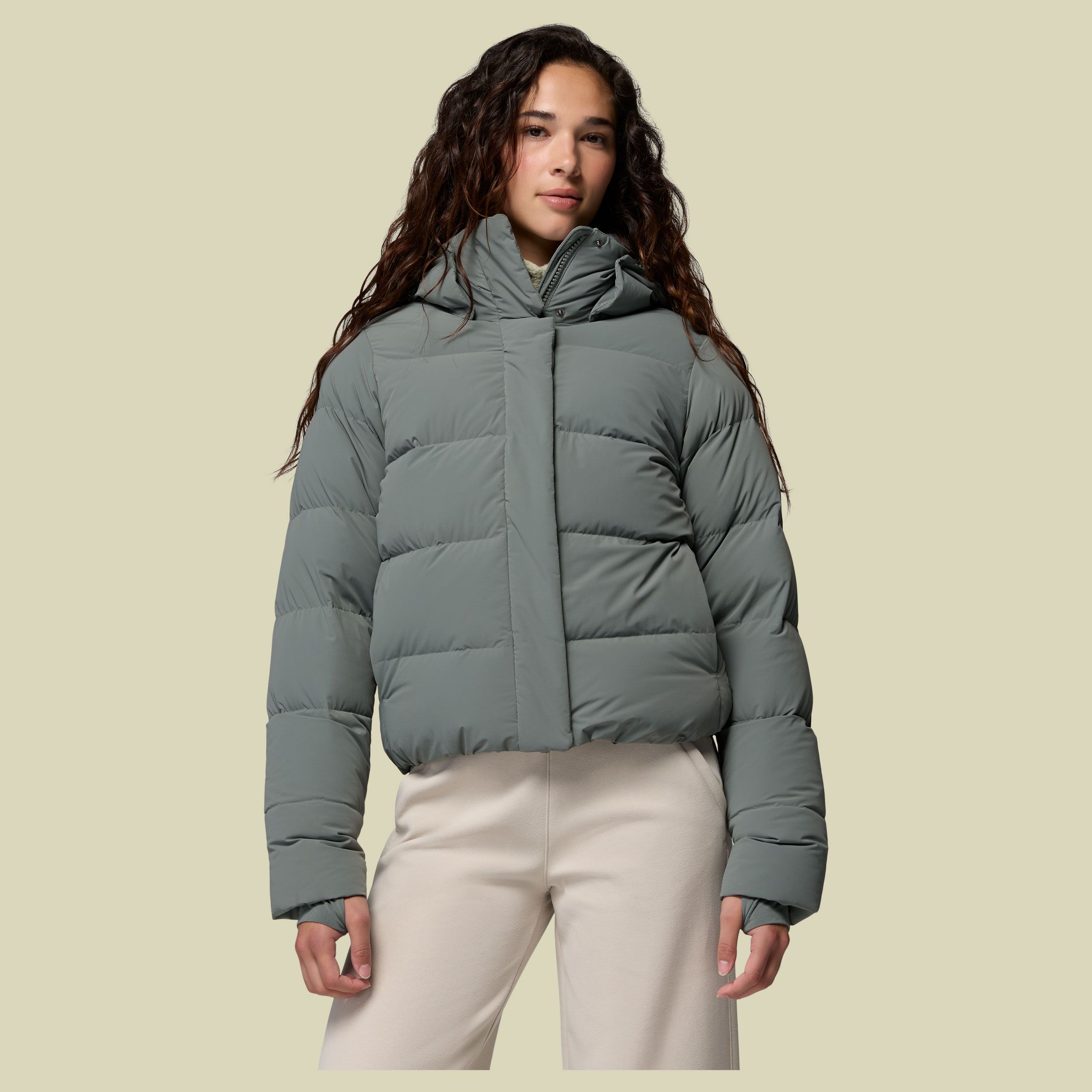Amaze Puff Hooded Jacket Women S grau- sedona sage