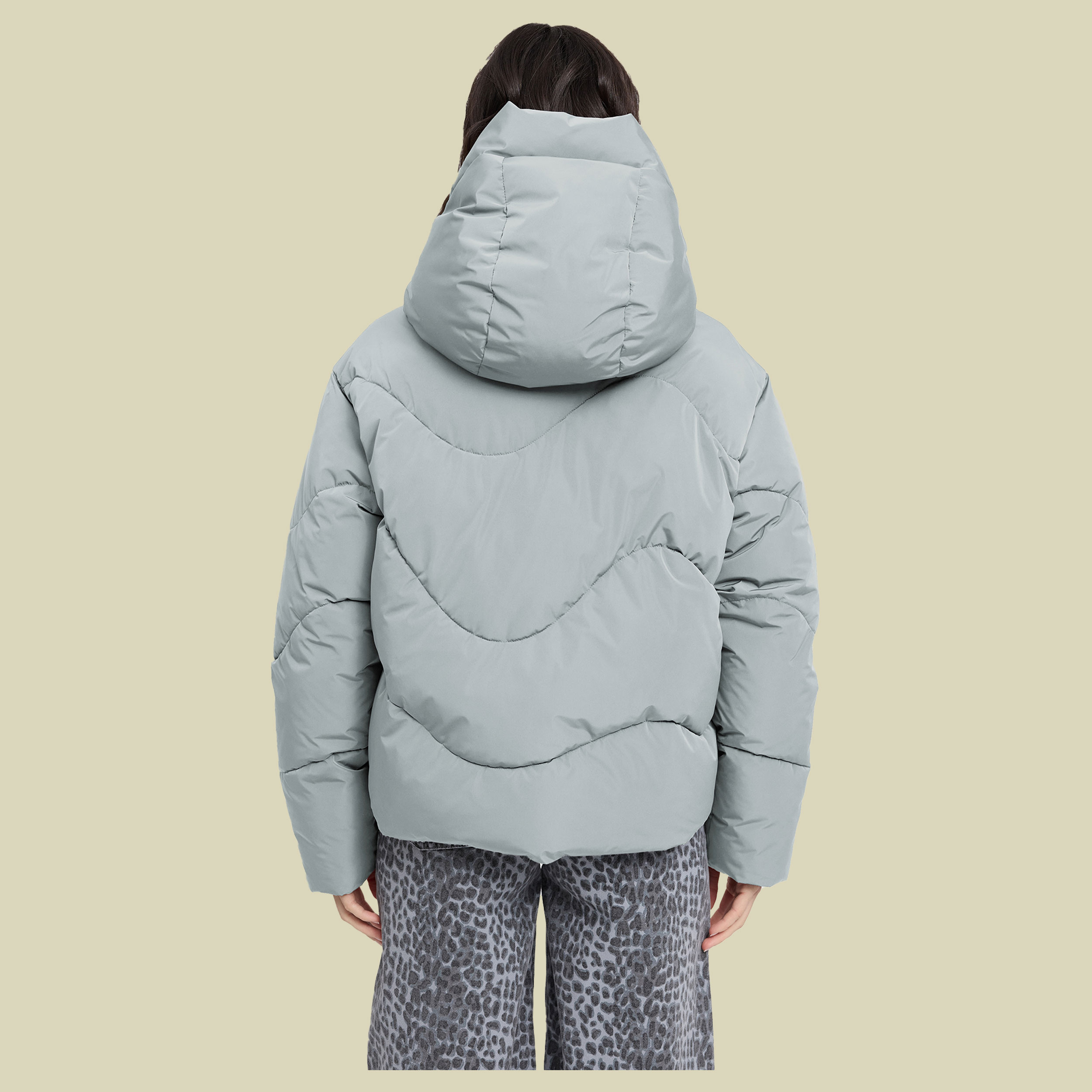 Waves Quilt Short Puffer Jacket Women XS grün - ice green