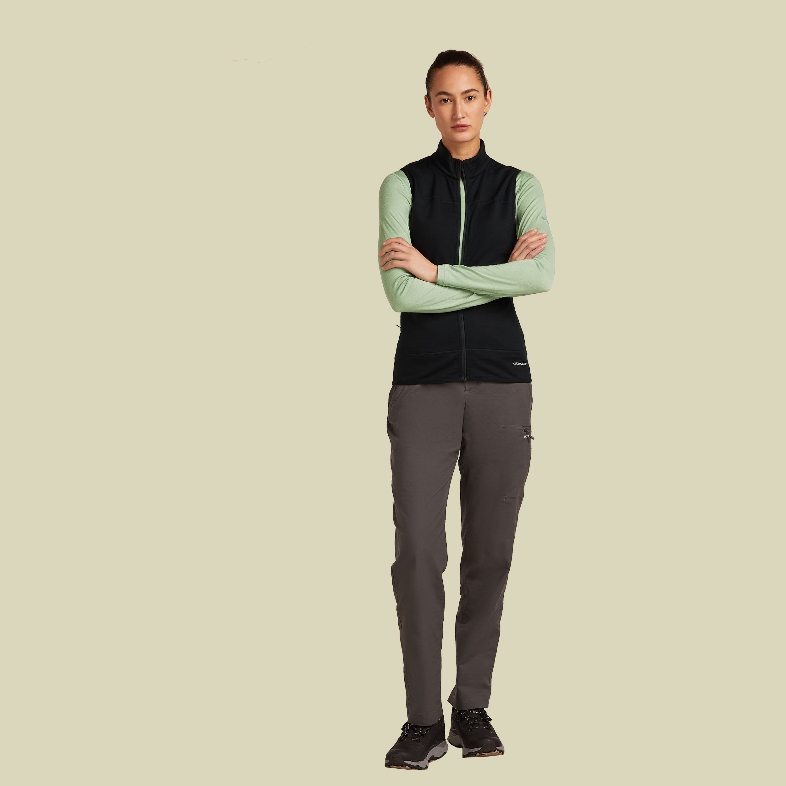Merino Blend 300 RealFleece™ Descender Vest Women XL schwarz - black