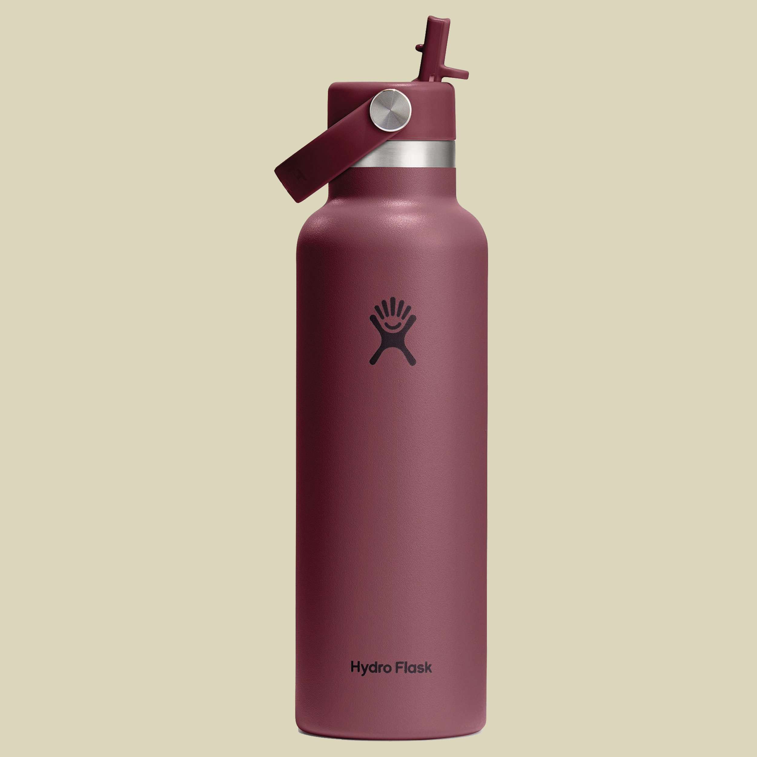 Hydro Flask 21 oz Standard Mouth w. Flex Straw Cap rot 621 - burgundy