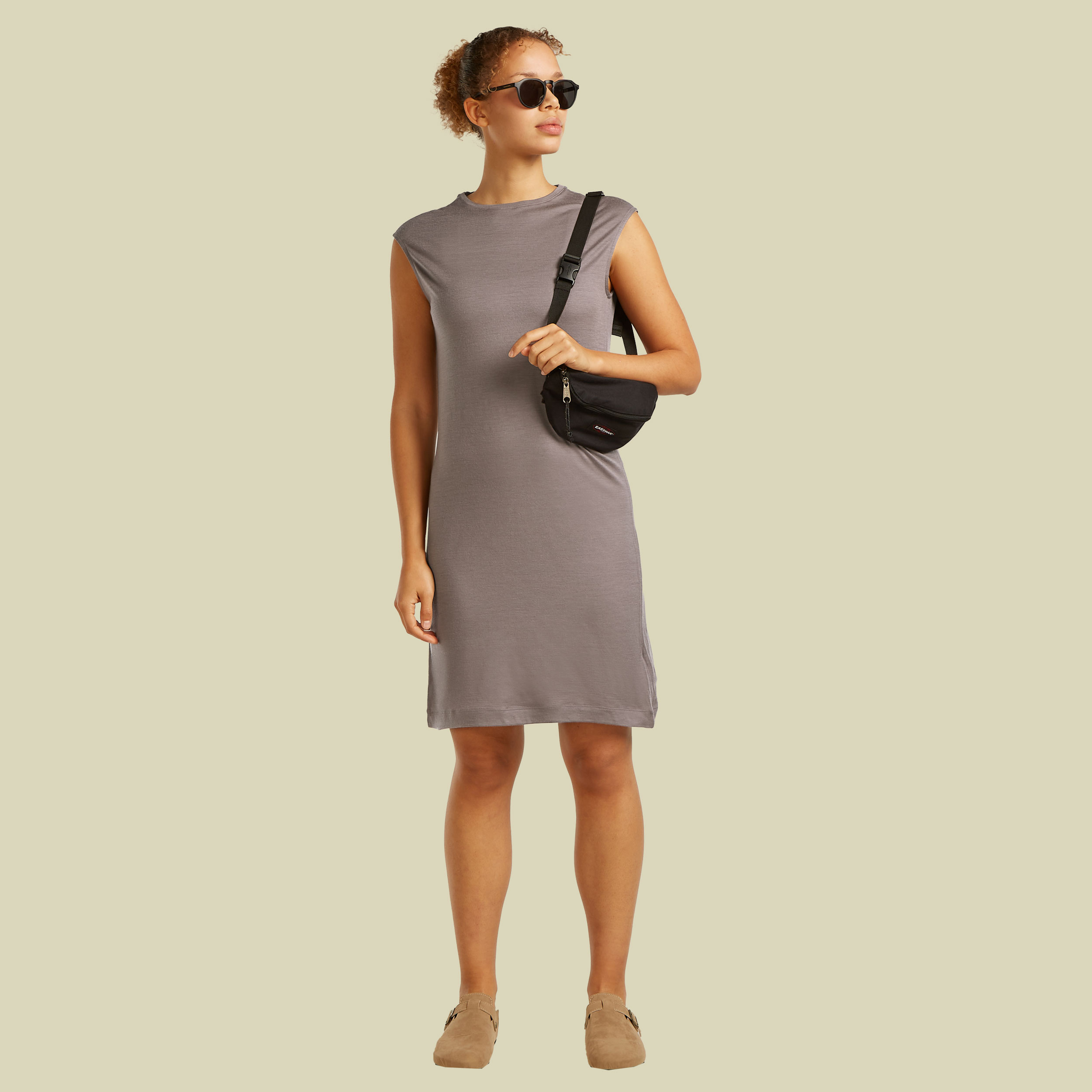 Merino Granary Sleeveless Dress Women XL braun - porcini